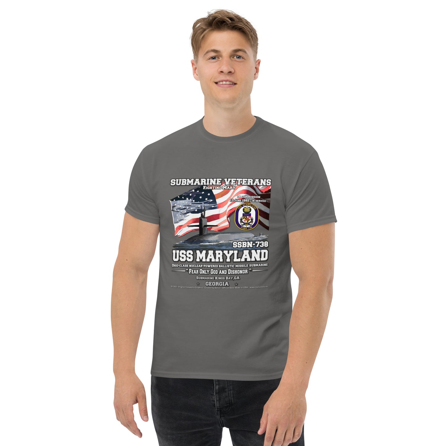 USS MARYLAND SSBN-738 Submarine T-Shirt