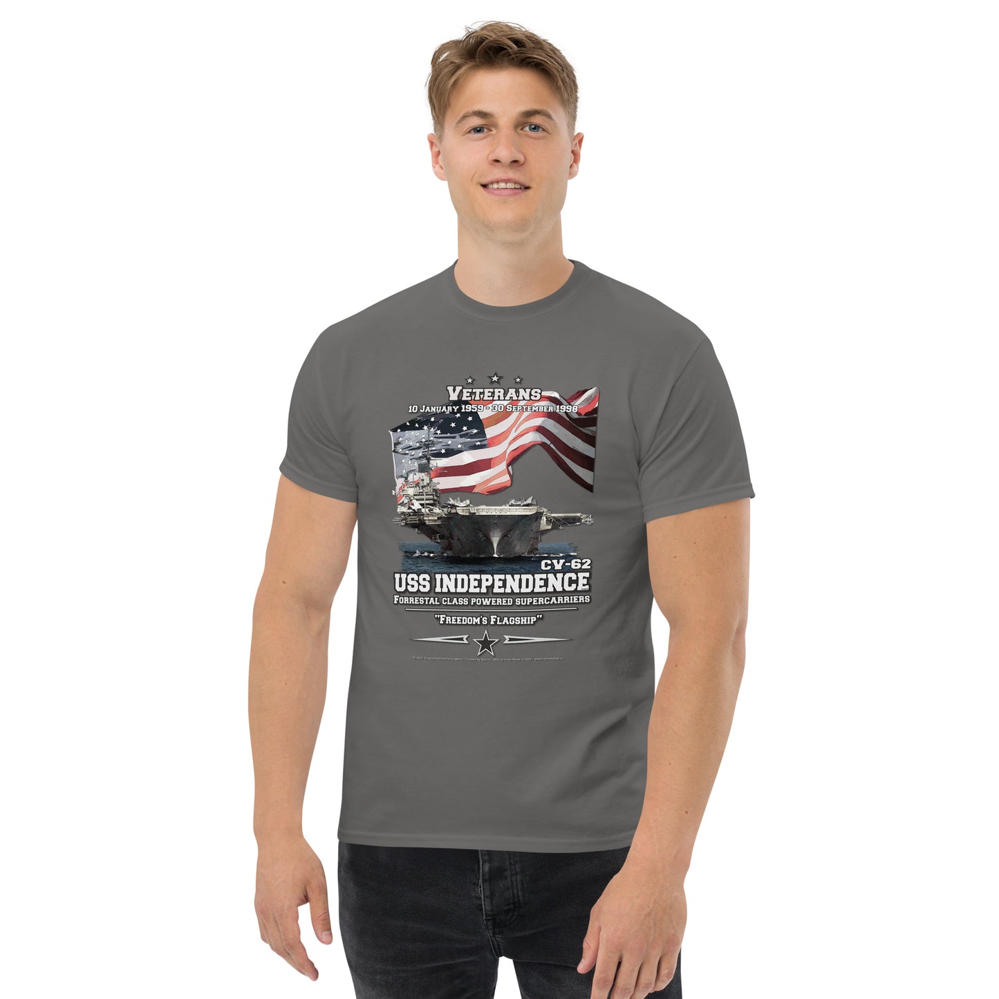 USS INDEPENDENCE CV-62 Aircraft Carrier t-shirt