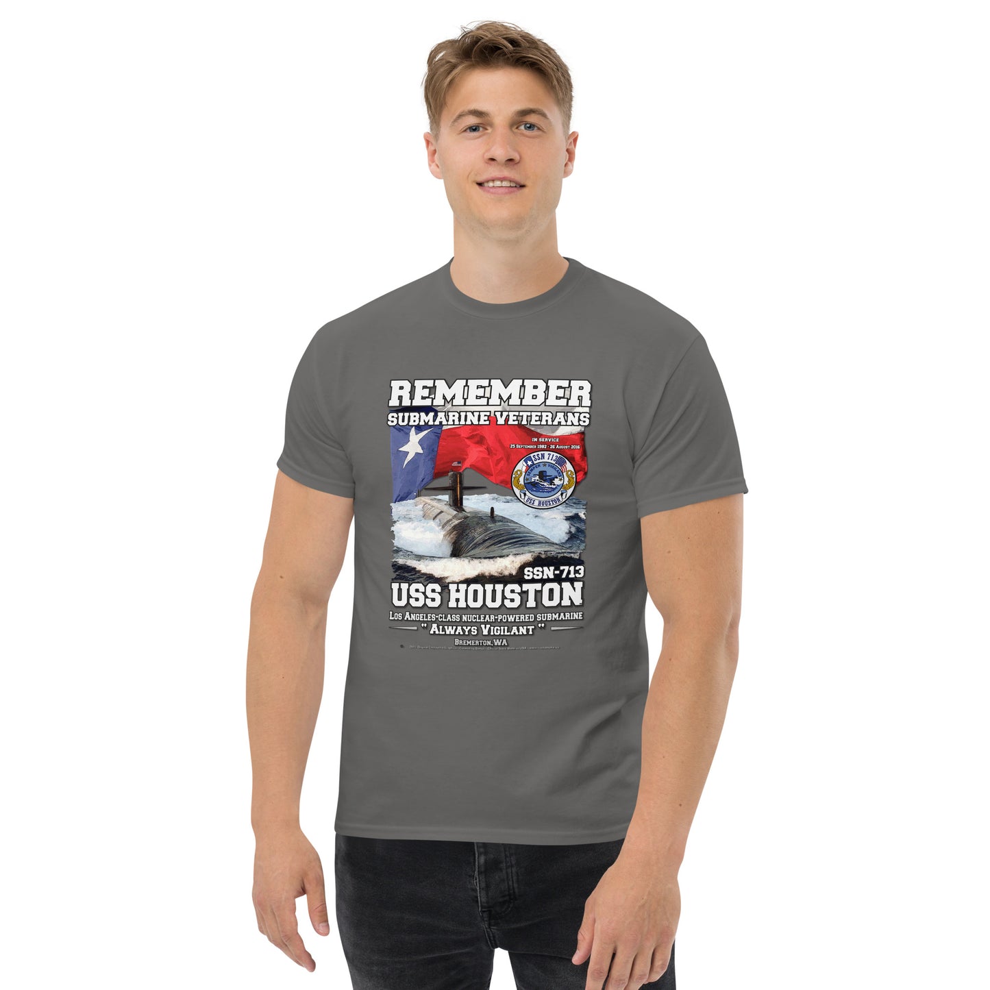USS HOUSTON SSN-713 Submarine T-shirt