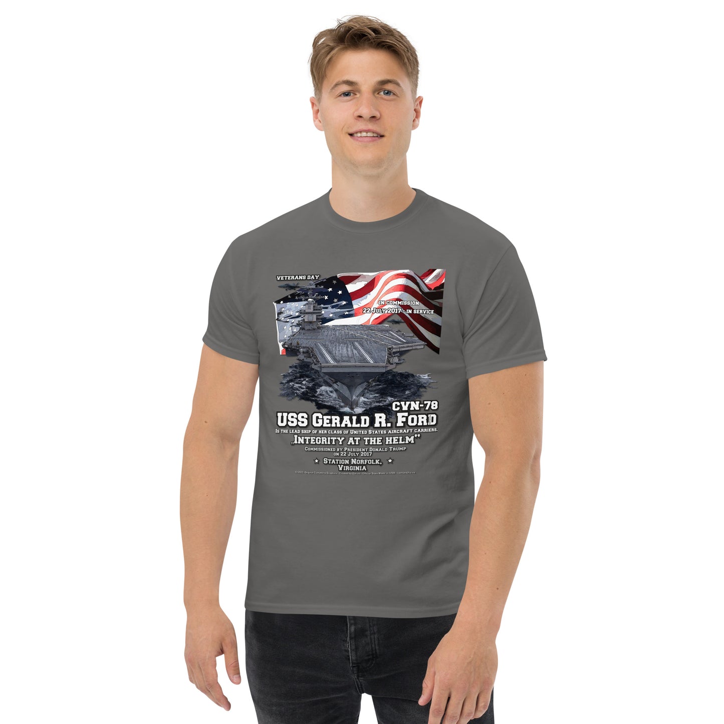USS GERALD R.FORD CVN-78 Aircraft Carrier t-shirt