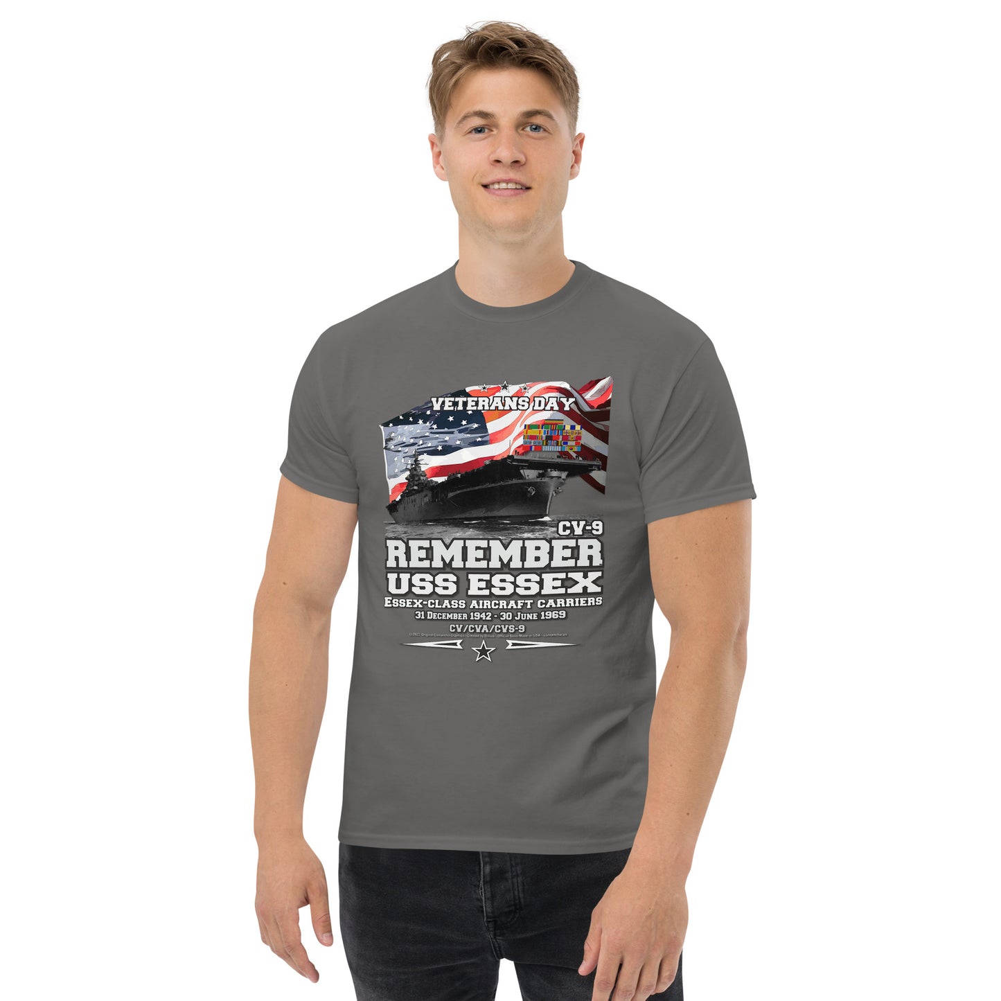 USS ESSEX CV-9 t-shirt