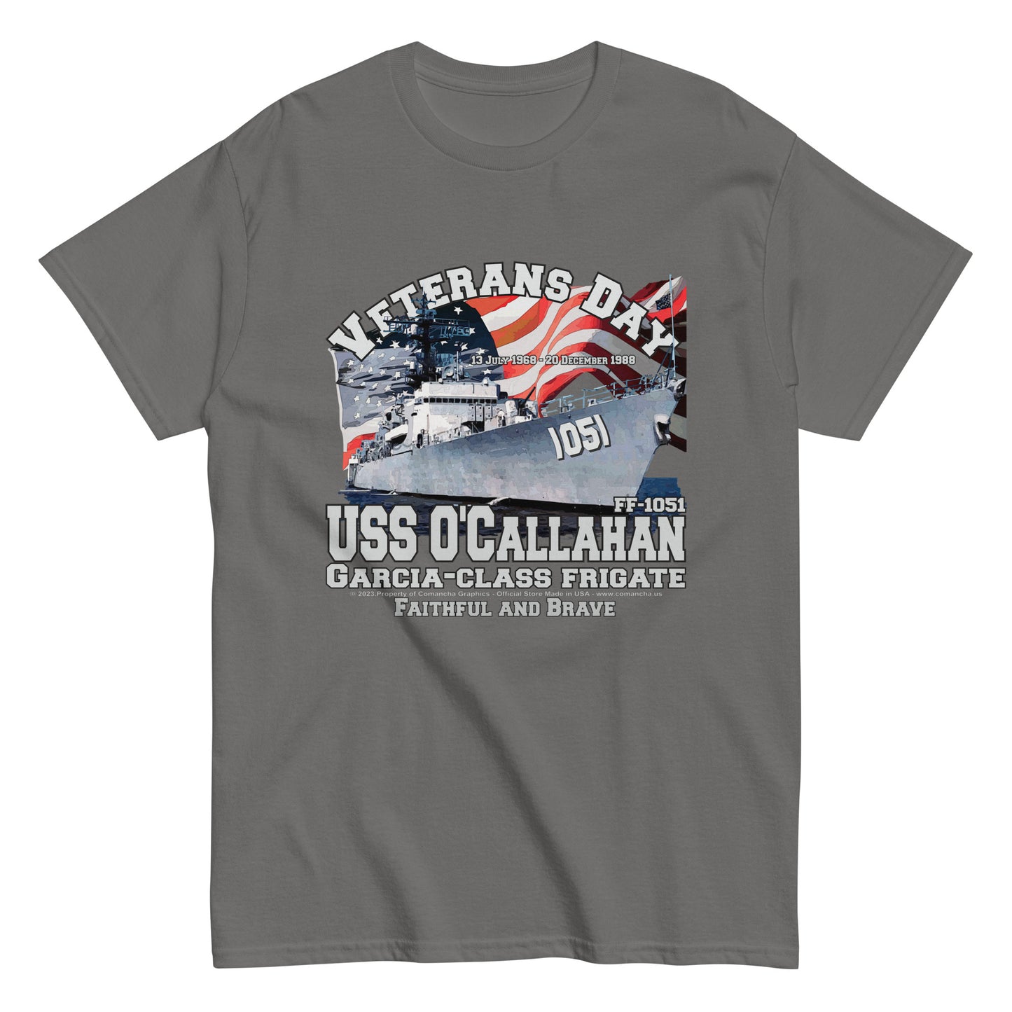 USS O`CALLAHAN FF-1051 Frigate Veterans T-shirt, USS O`CALLAHAN t-shirt,USS O`CALLAHAN veterans t-shirt,USS O`CALLAHAN FF-1051 Frigate T-shirt,comancha graphics tee,navy veterans t-shirt,navy t-shirt,us navy tee,