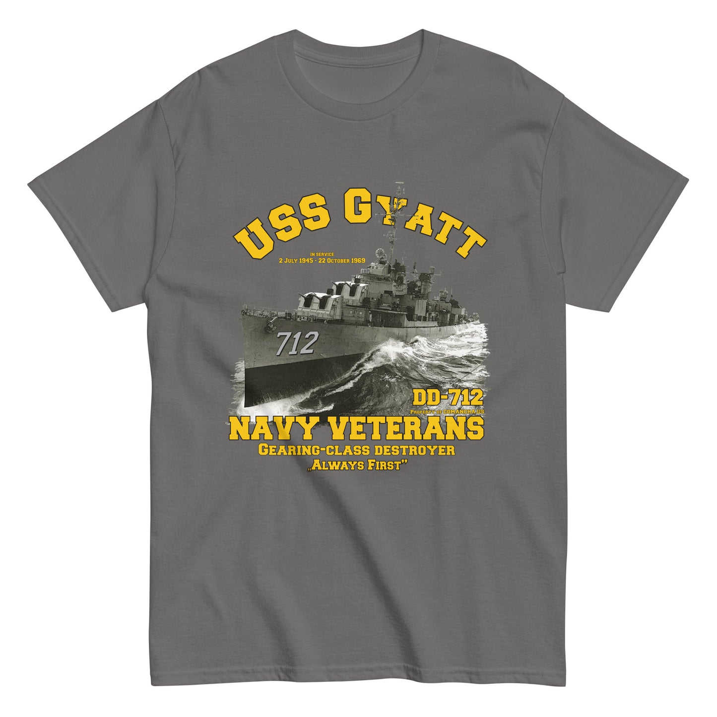 USS GYATT DD-712 Destroyer T-shirt