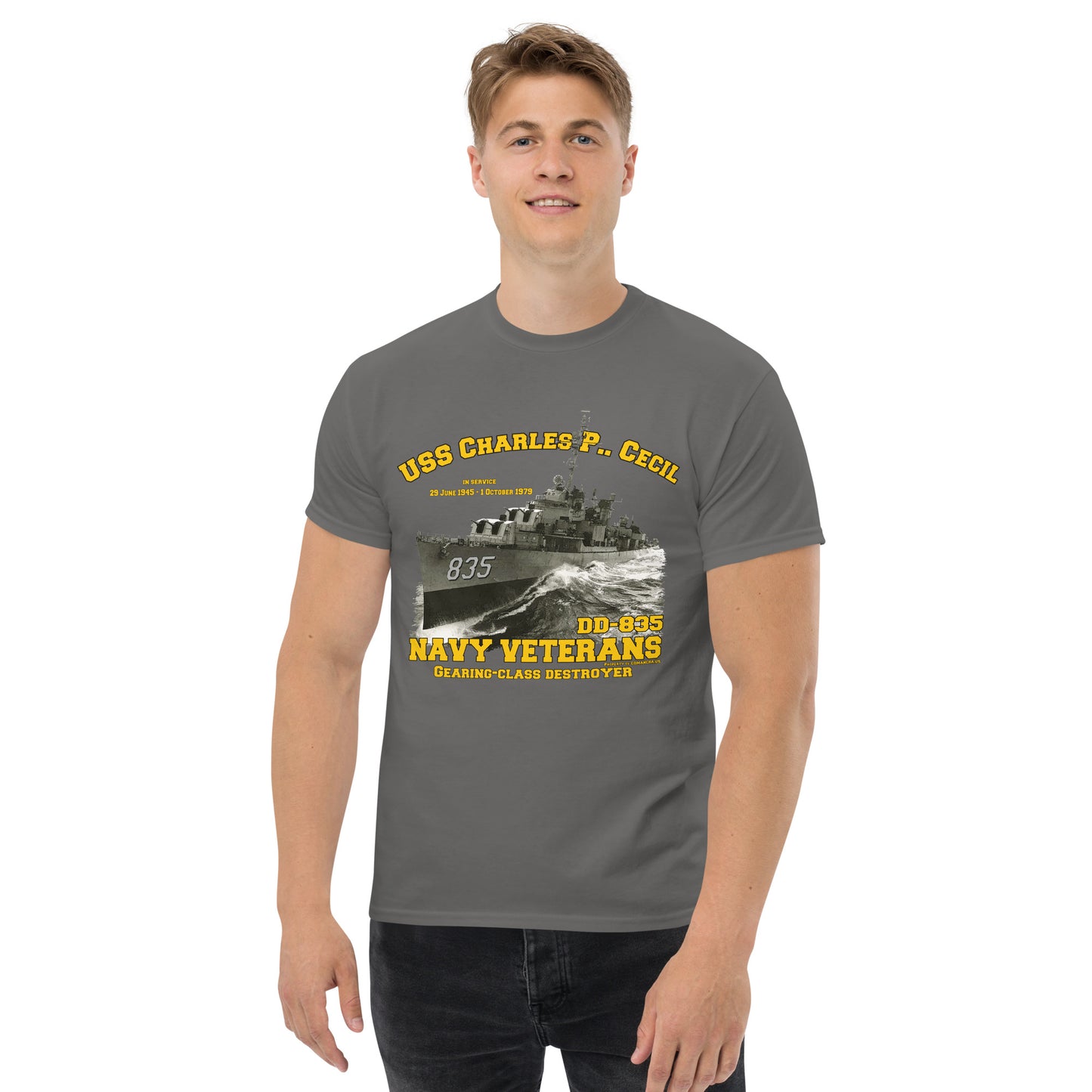 USS Charles P. Cecil DD-835 Destroyer t-shirt,