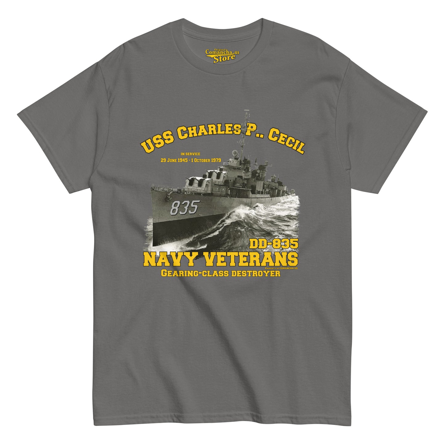 USS Charles P. Cecil DD-835 Destroyer t-shirt,