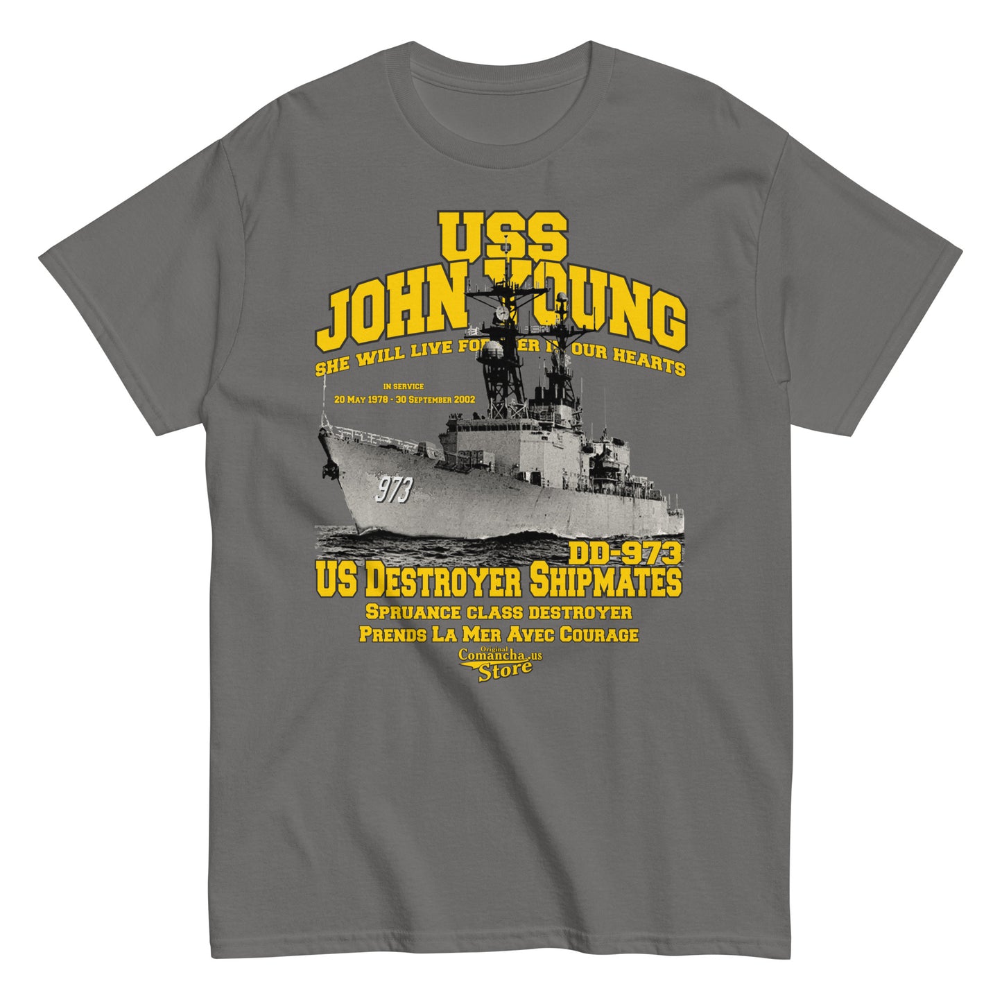 USS John Young DD-973 shipmates t-shirt