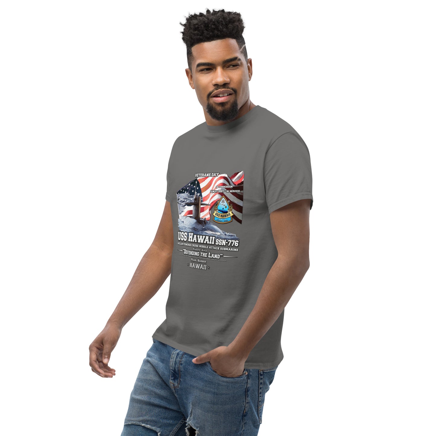 USS HAWAII SSN-776 t-shirt, Submarine t-shirt,Veterans Classic T-Shirt, Comancha store tee, USS HAWAII SSN-776 Submarine Veterans Classic T-Shirt, Comancha store,