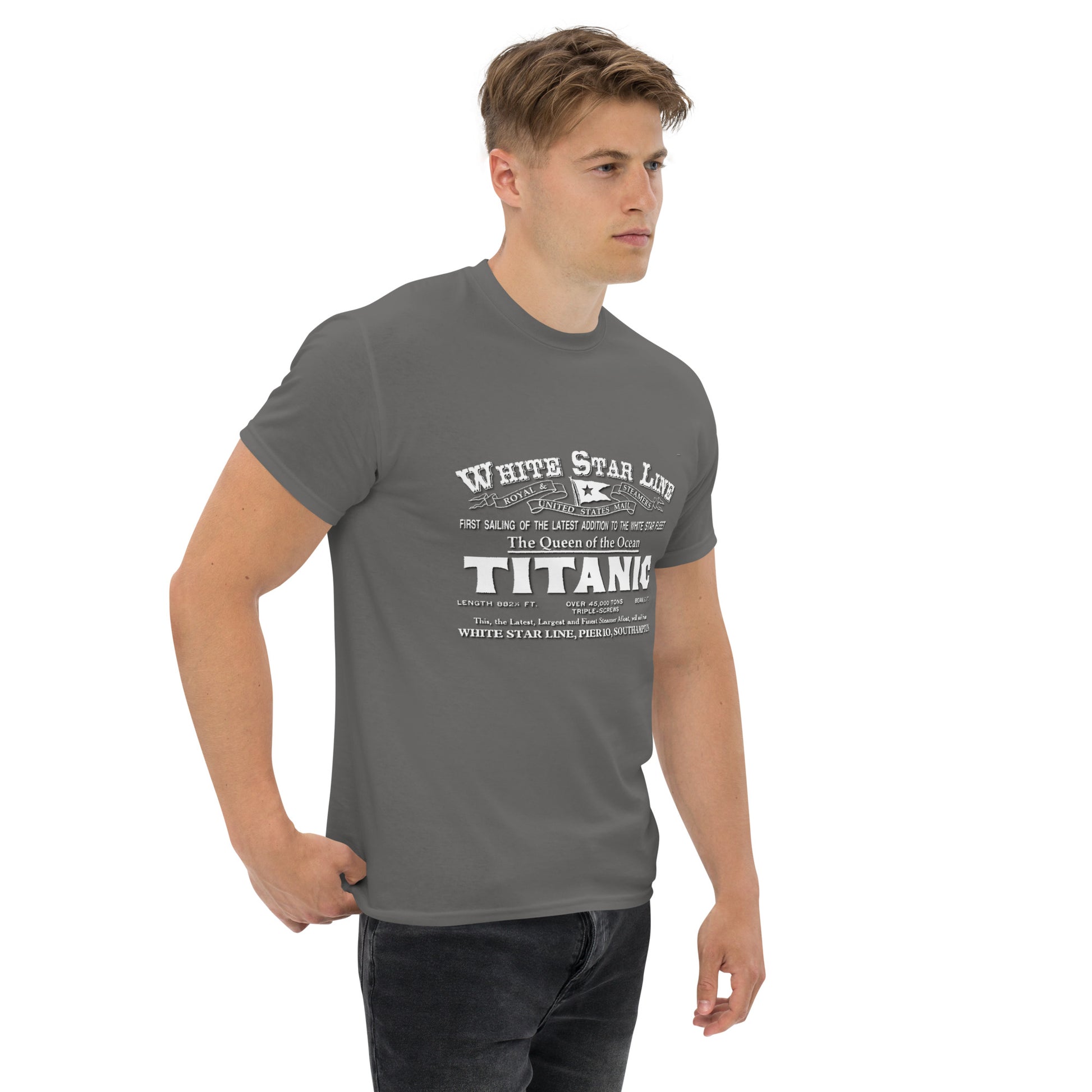 WHITE STAR LINE - Titanic Men's classic tee, WHITE STAR LINE t-shirt, Comancha t-shirt, Titanic T-shirt,