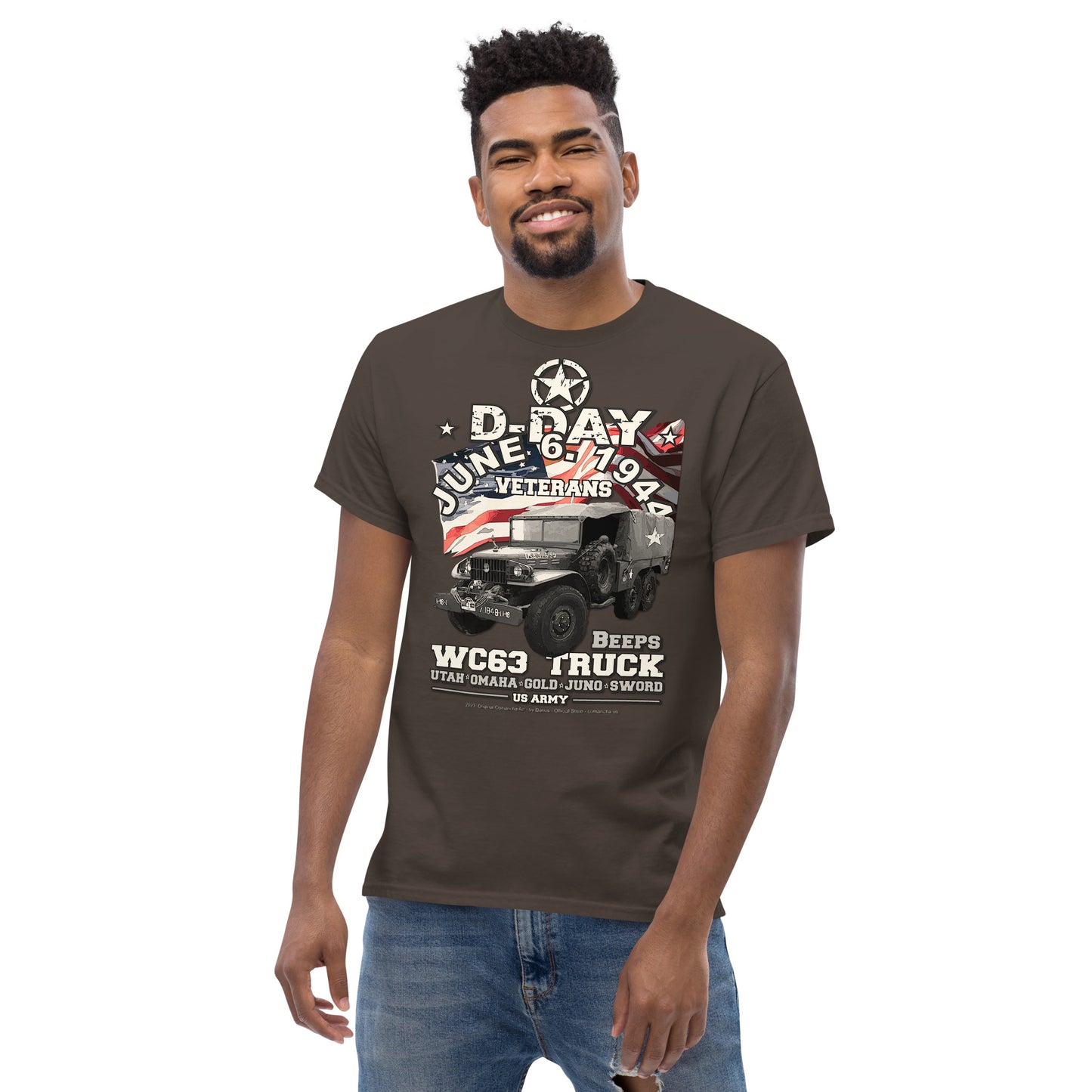 D-DAY WC63 Beeps Truck Veterans t-shirt