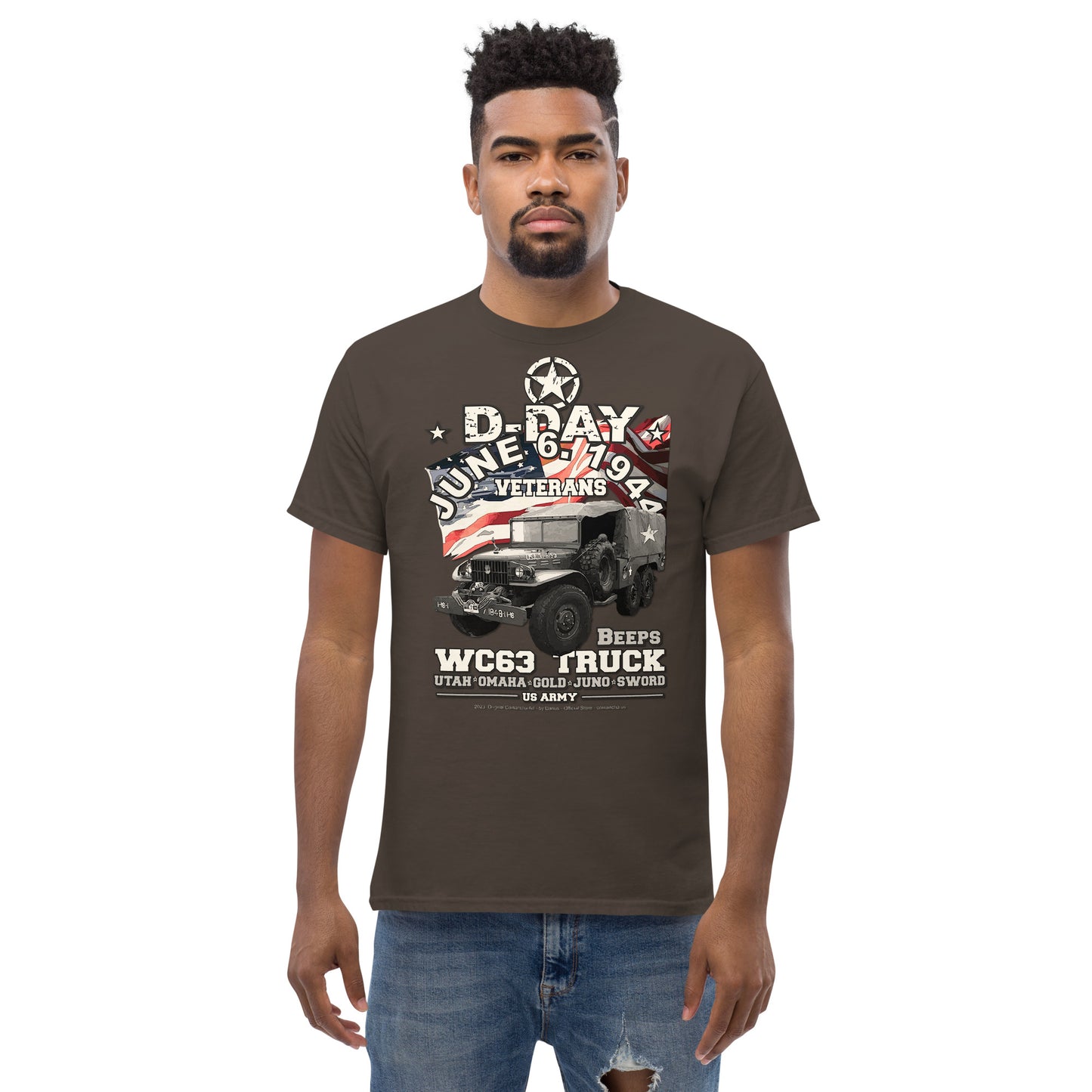 D-DAY WC63 Beeps Truck Veterans t-shirt