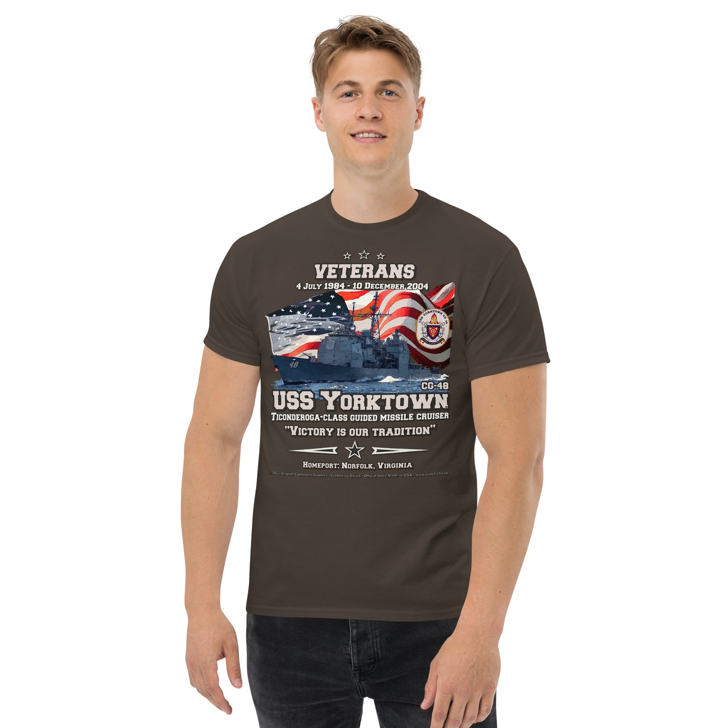 USS YORKTOWN CG-48 Missile Cruiser T-shirt,
