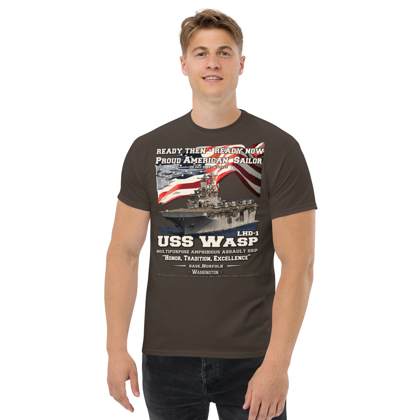 USS Wasp LHD-1 Amphibious Assault Ship t-shirt