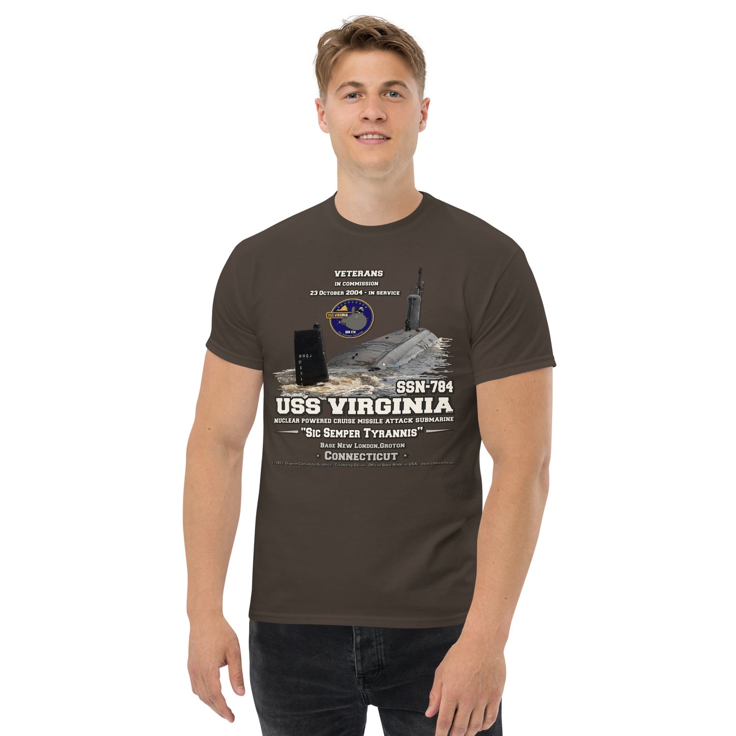 USS VIRGINIA SSN-784 Submarine T-shirt, Comancha T-Shirt,