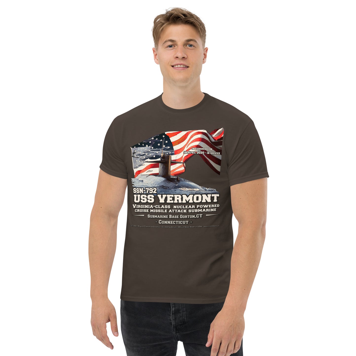 USS VERMONT SSN-792 Submarine T-shirt