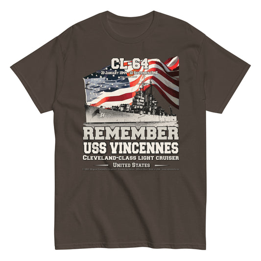 USS VINCENNES CL-64 Light Cruiser T-shirt