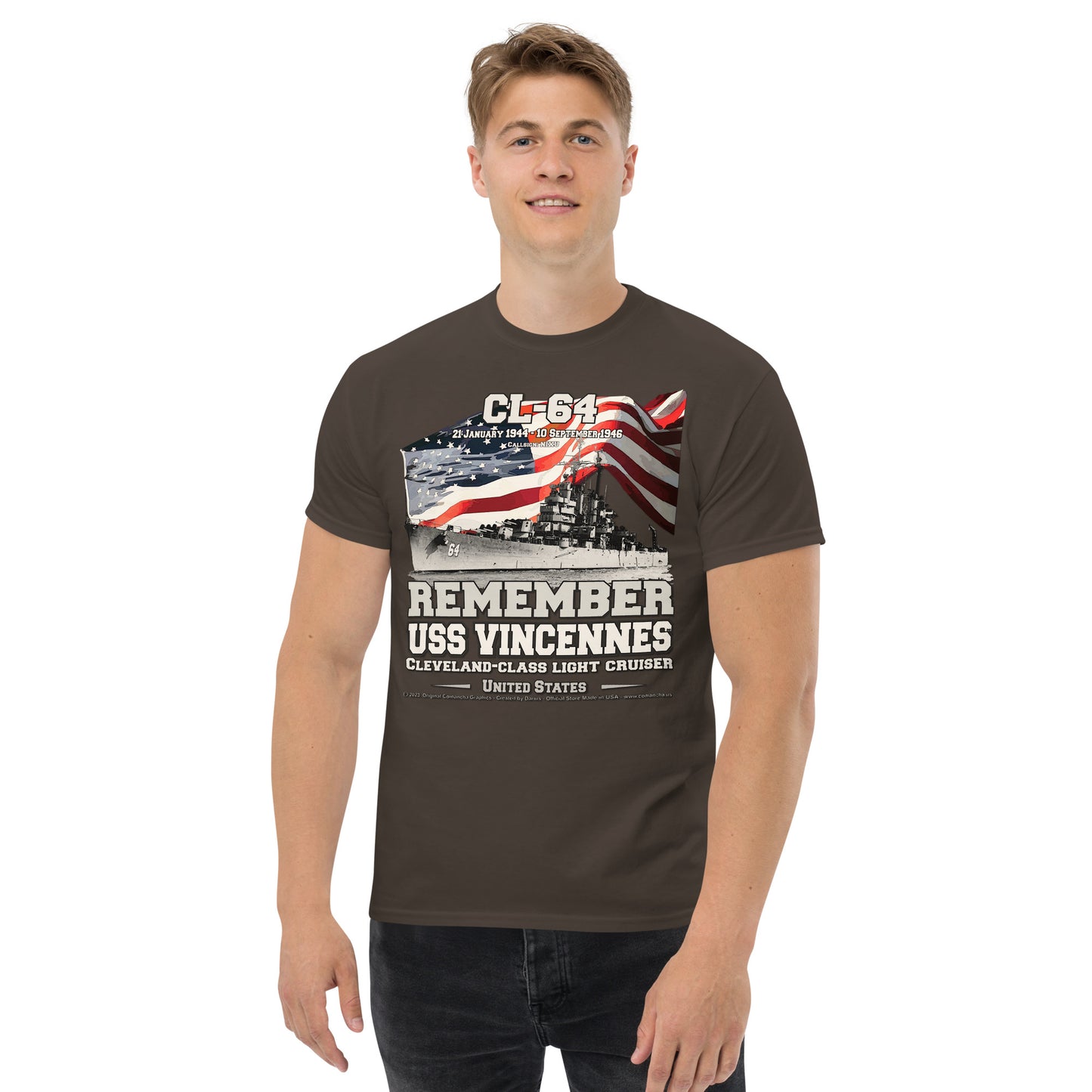USS VINCENNES CL-64 Light Cruiser T-shirt