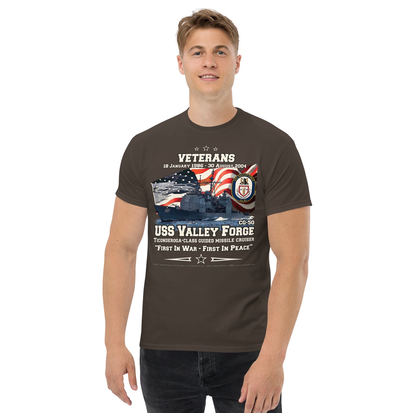 USS VALLEY FORGE CG-50 Guided Missle Cruiser T-shirt