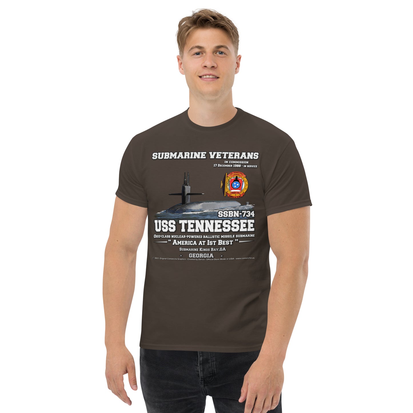 USS TENNESSEE SSN-734 Submarine t-shirt
