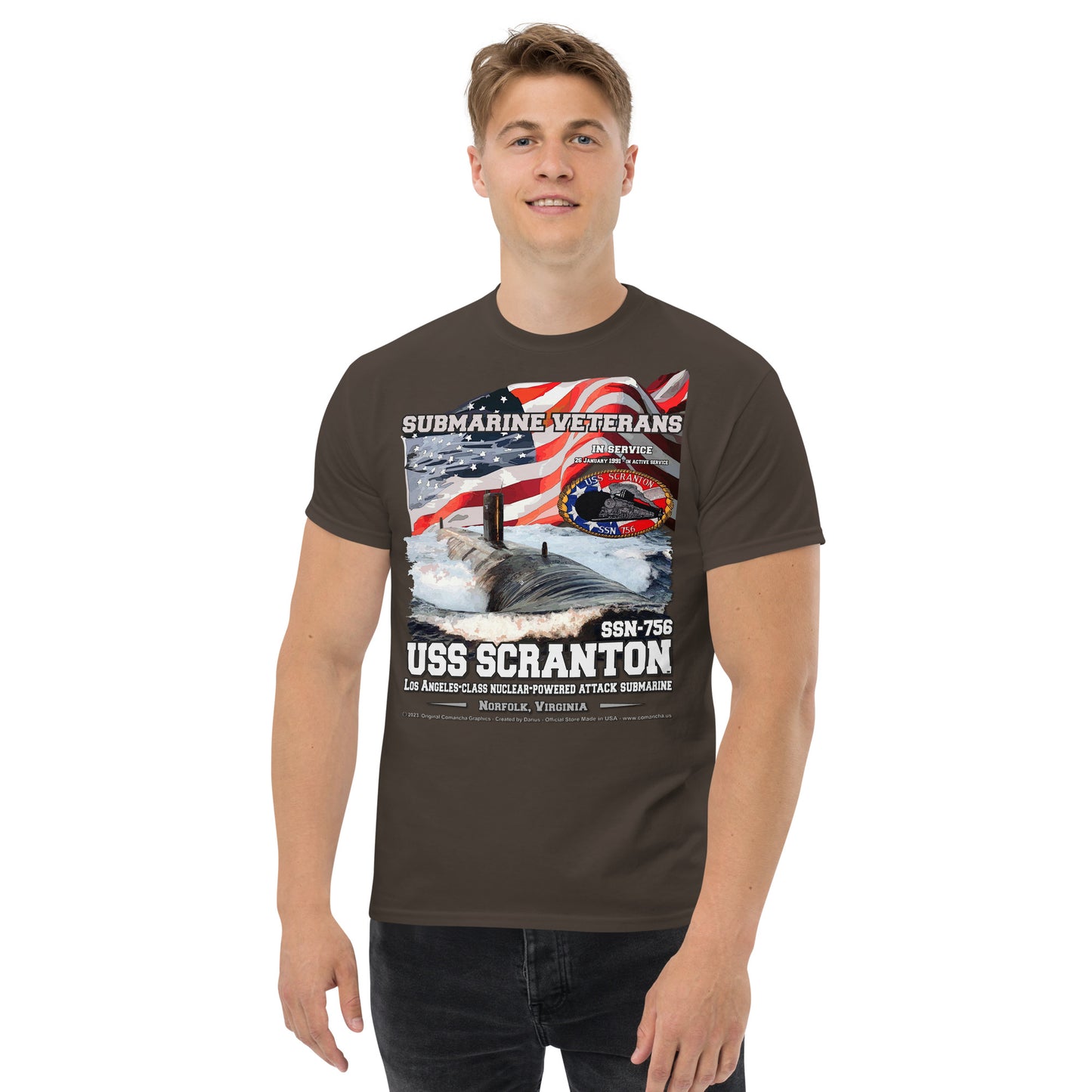 USS SCRANTON SSN-756 Submarine t-shirt