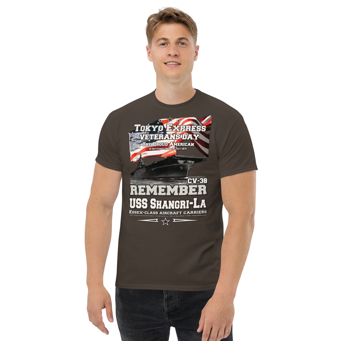 USS SHANGRI-LA CV-38 Aircraft Carrier Shipmates T-shirt