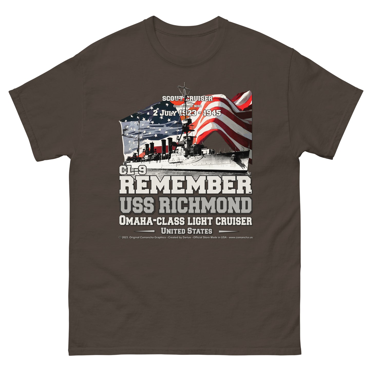 USS RICHMOND CL-9 Light Cruiser T-shirt