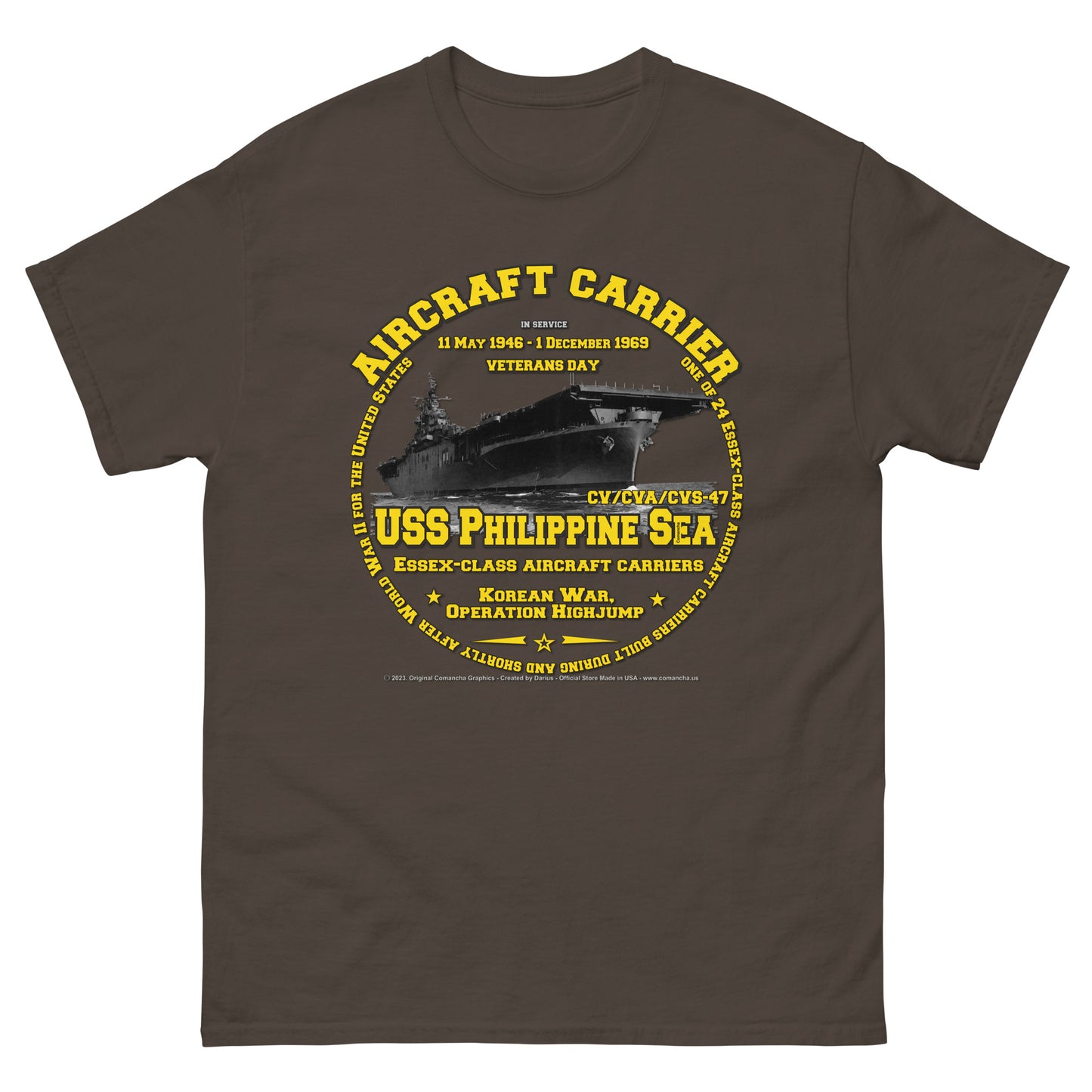 USS PHILIPPINE SEA CV-47 Aircraft Carrier T-Shirt