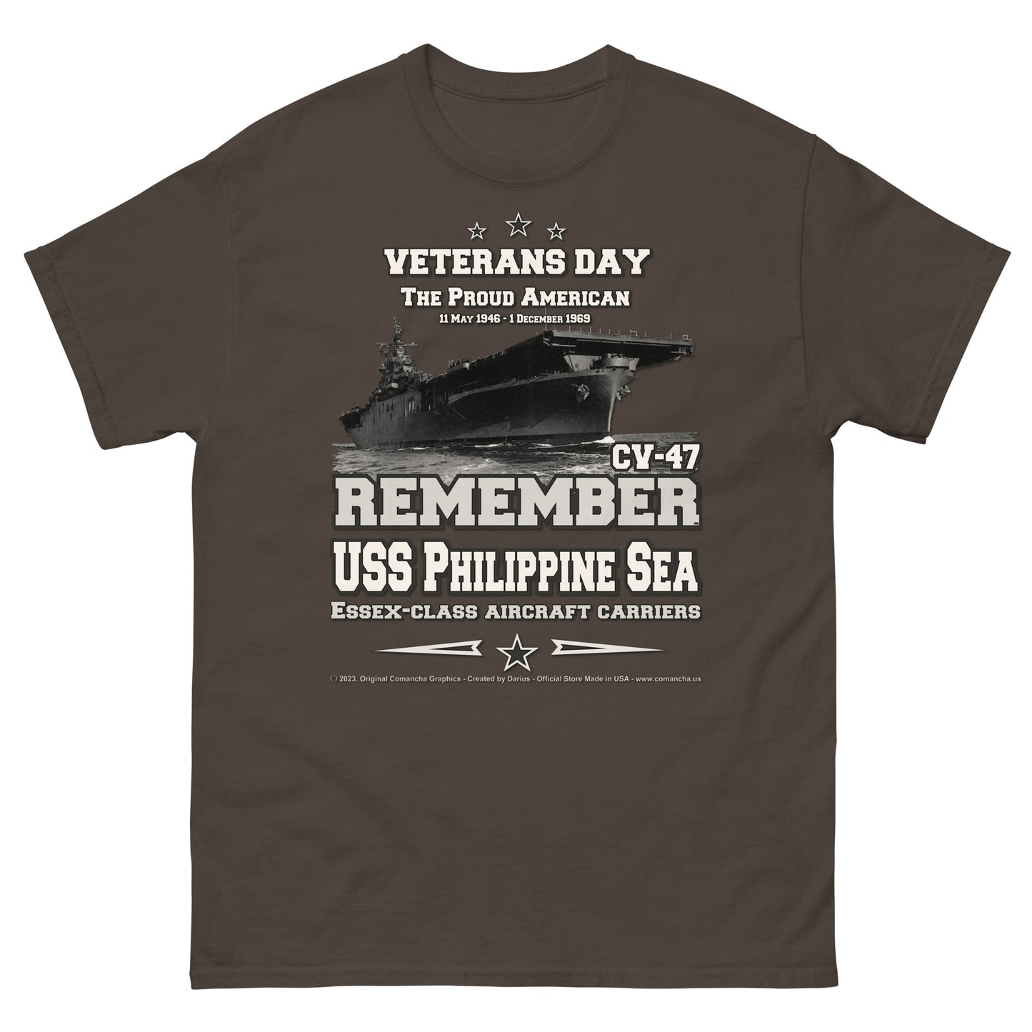 USS PHILIPPINE SEA CV-47 Aircraft Carrier T-Shirt