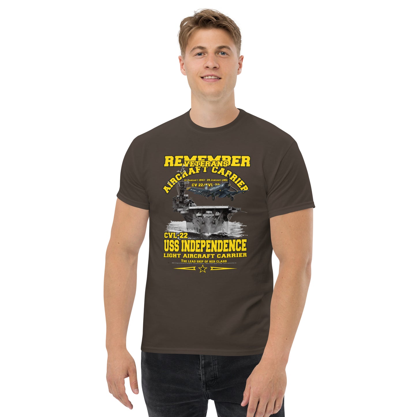 USS INDEPENDENCE CVL-22 Aircraft Carrier T-shirt