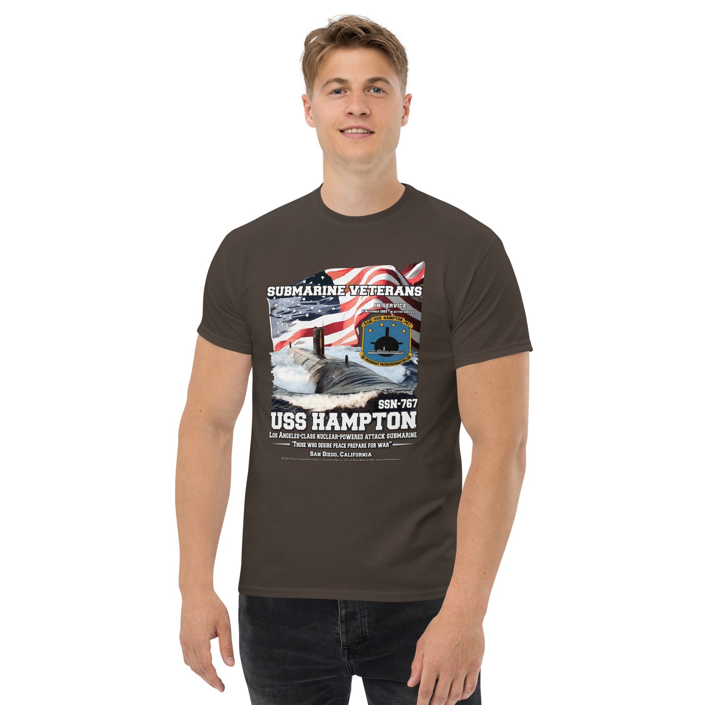 USS HAMPTON SSN-767 Submarine T-shirt