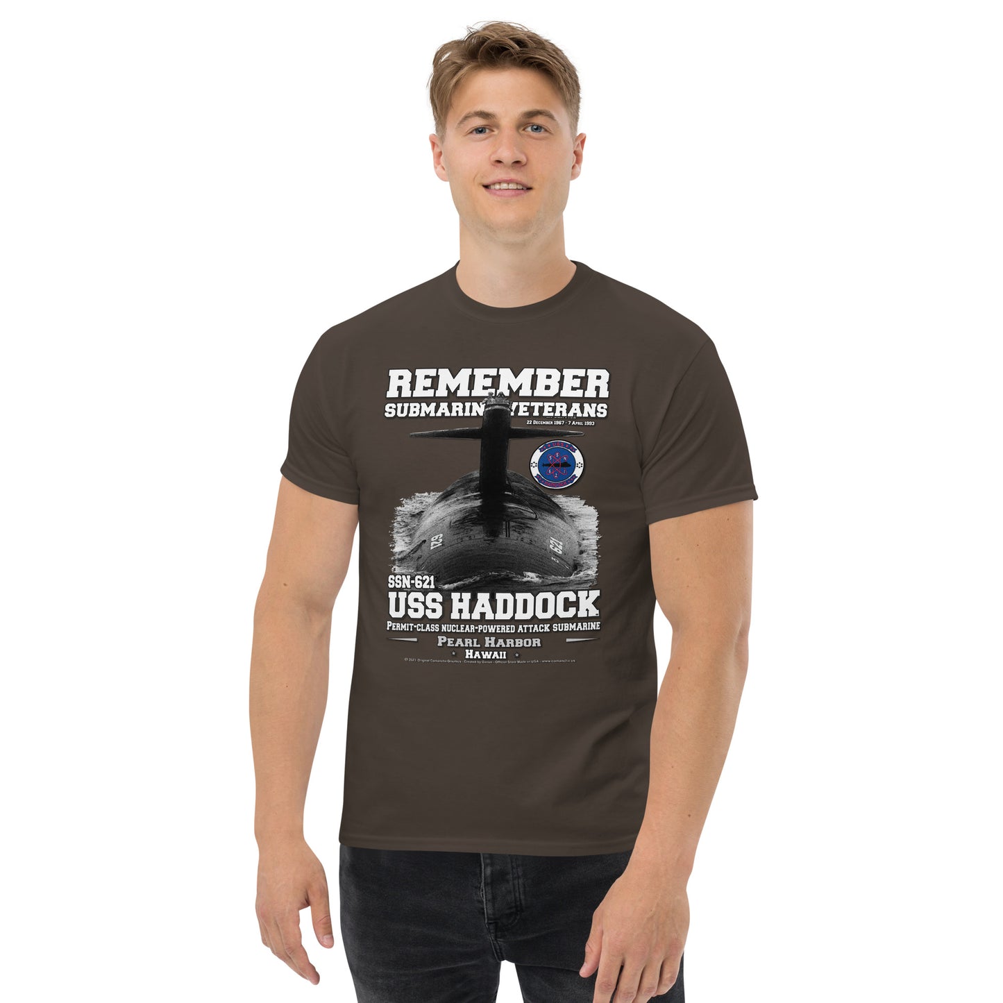 USS HADDOCK SSN-621 tee,USS HADDOCK SSN-621 Submarine Veterans Classic T-shirt,
