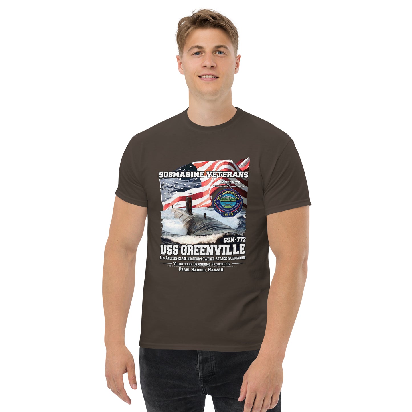 USS GREENVILLE SSG-772 Submarine t-shirt