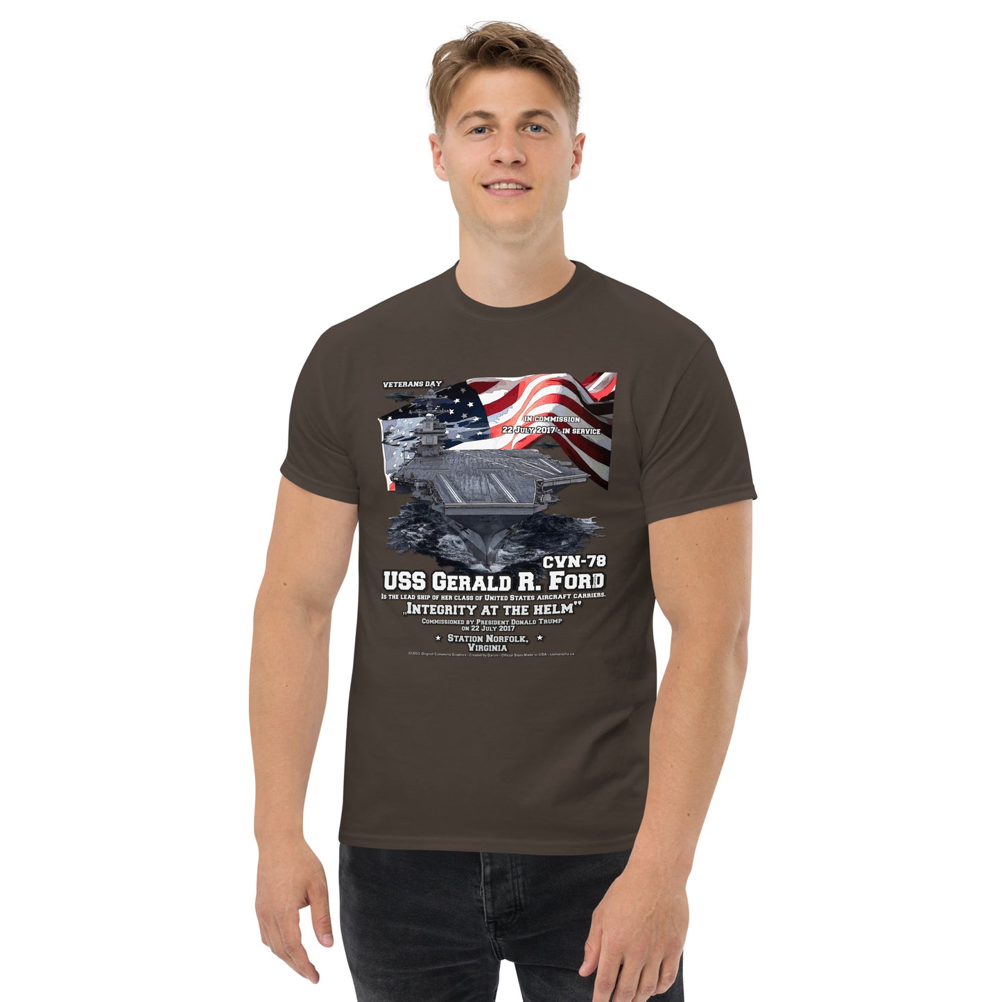 USS GERALD R.FORD CVN-78 Aircraft Carrier t-shirt