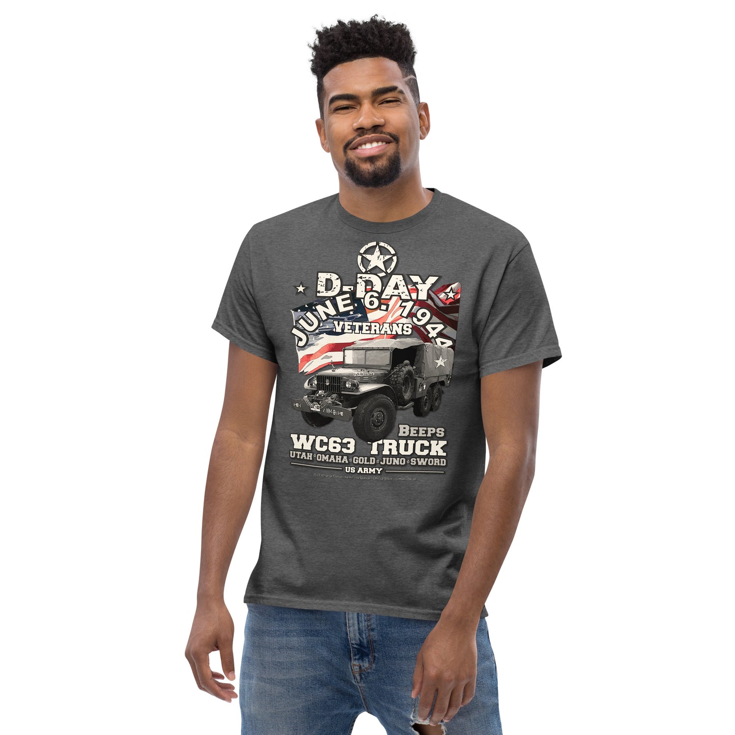 D-DAY WC63 Beeps Truck Veterans t-shirt