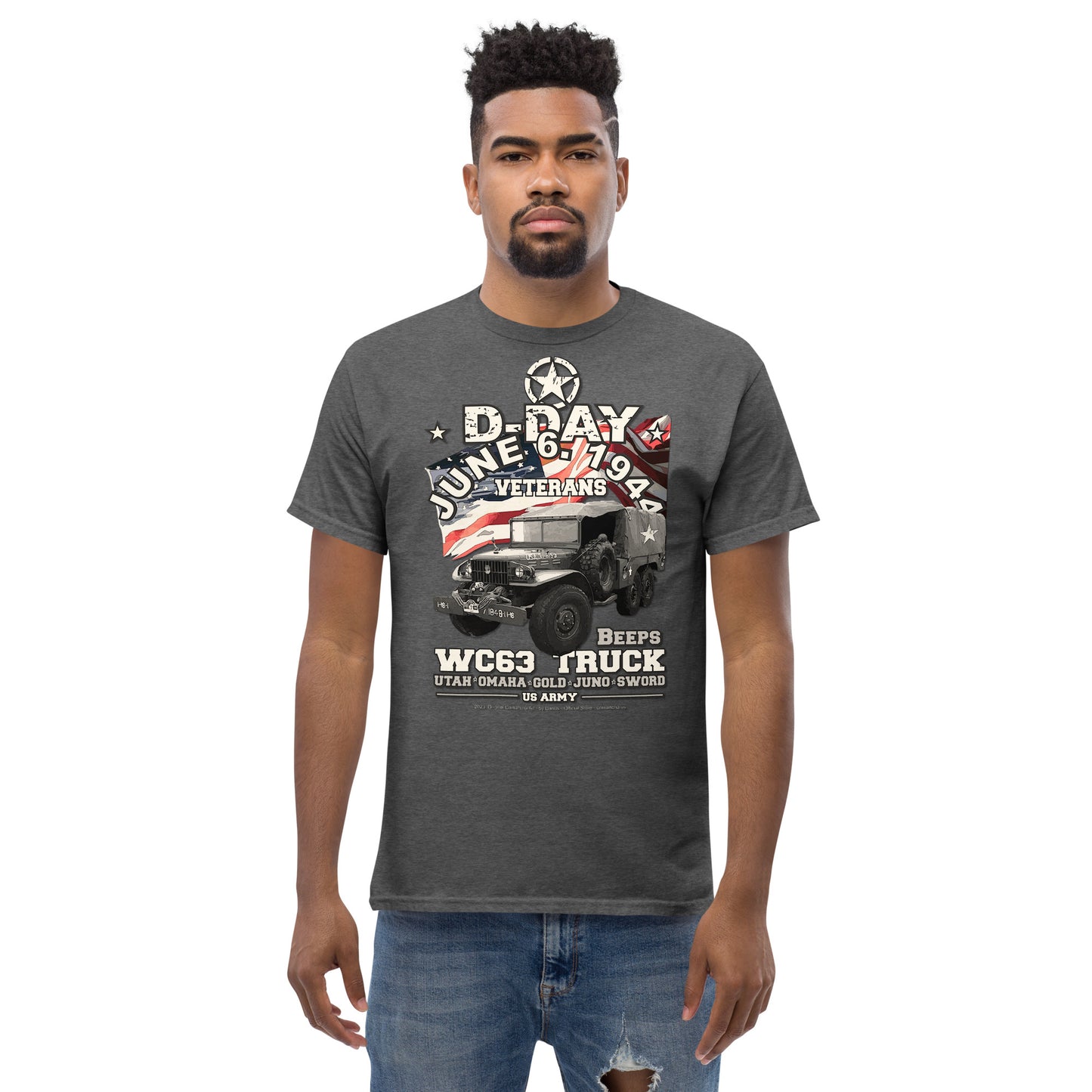 D-DAY WC63 Beeps Truck Veterans t-shirt