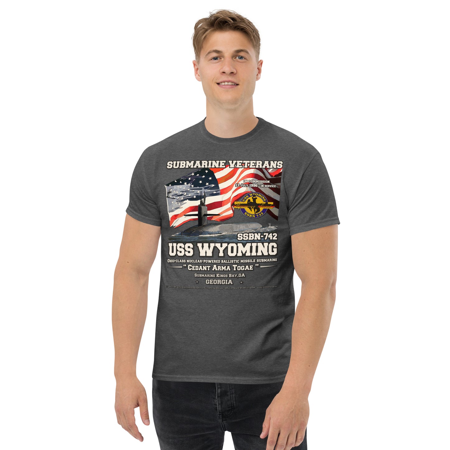 USS WYOMING SSBN-742 Submarine T-shirt