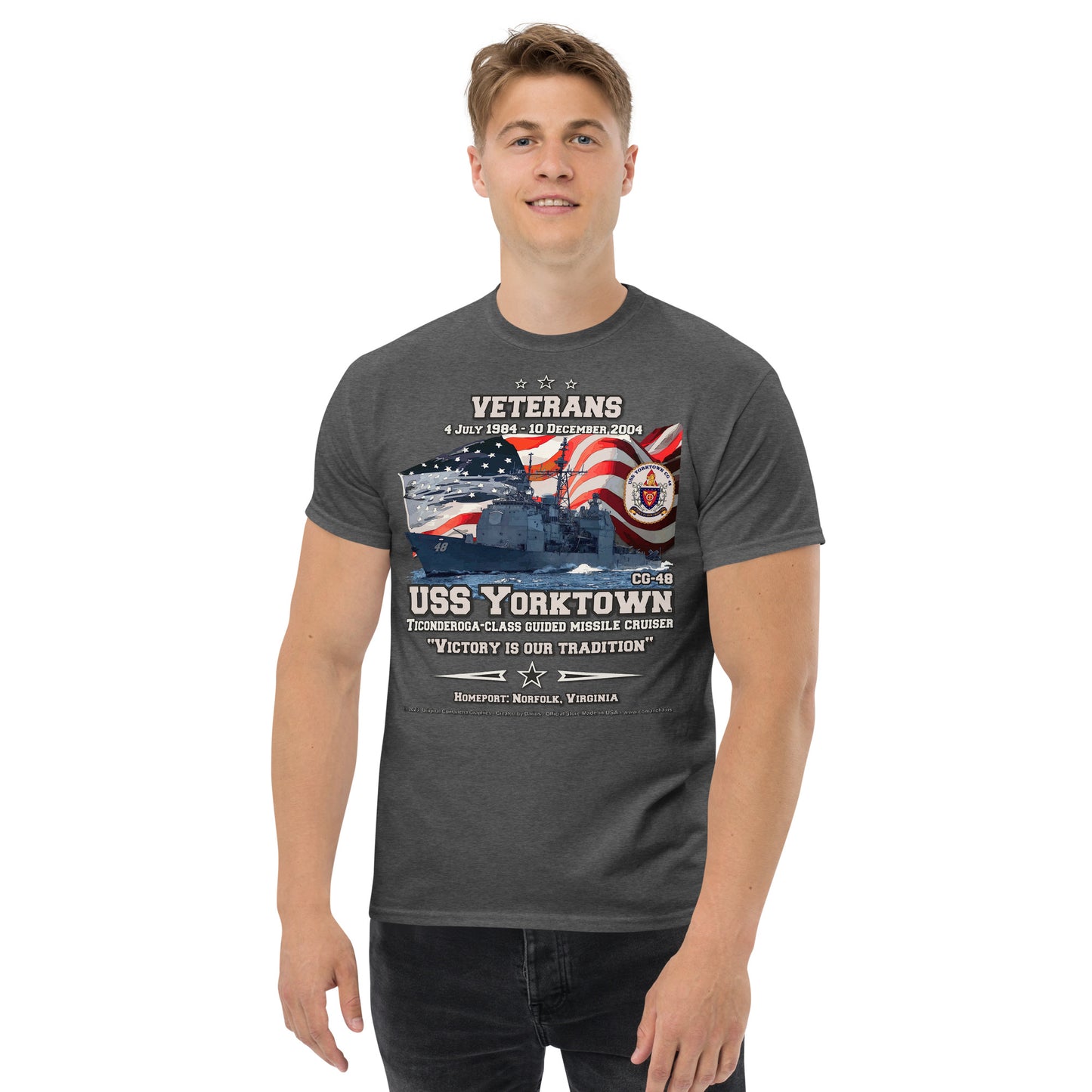 USS YORKTOWN CG-48 Missile Cruiser T-shirt,