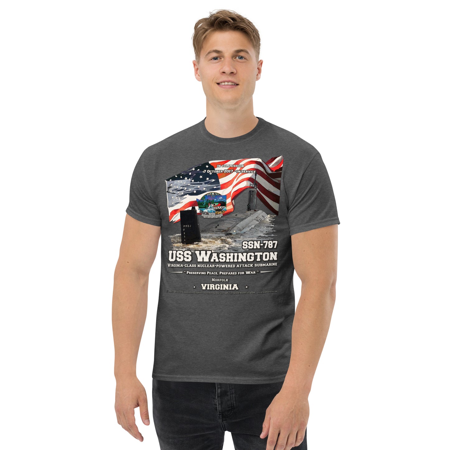 USS WASHINGTON SSN-787 Submarine T-shirt