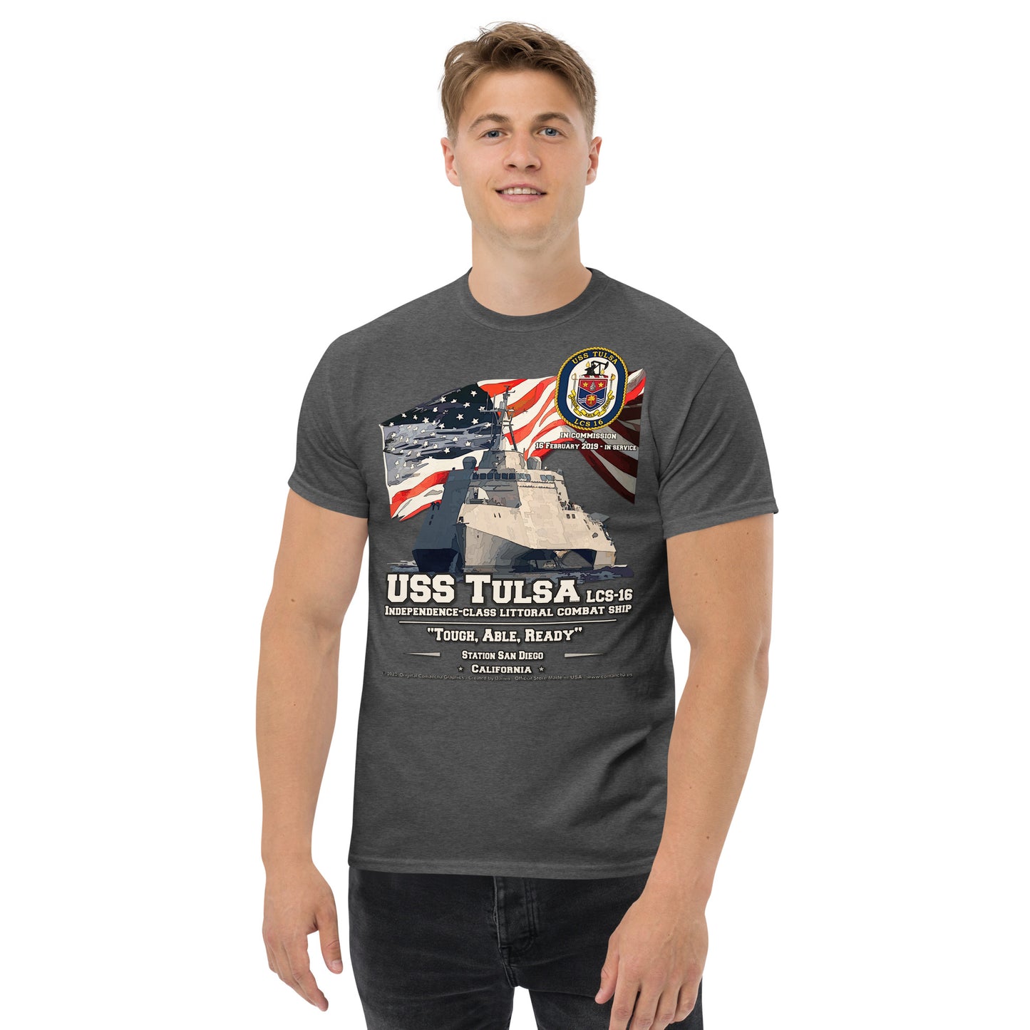 USS TULSA LCS-16 Littoral Combat Ship classic tee, Comancha T-Shirts,