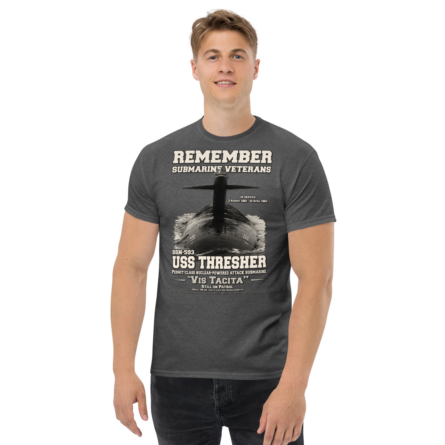 USS THRESHER SSN-593 Submarine t-shirt