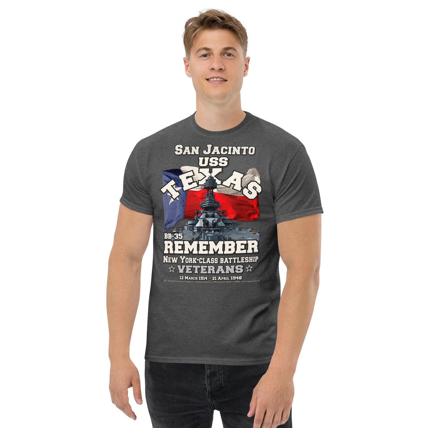 USS TEXAS BB-35 Battleship Veterans t-shirt