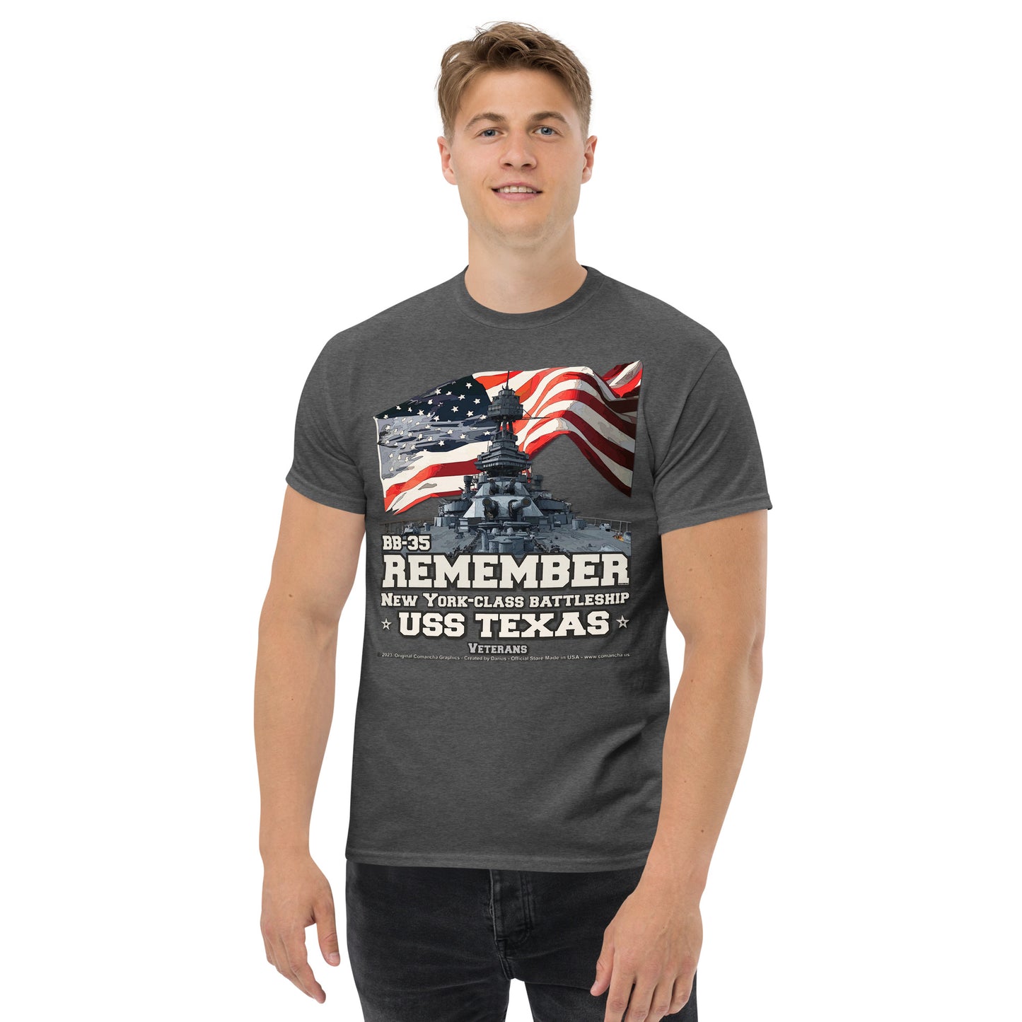 Remember USS TEXAS BB-35 Battleship t-shirt