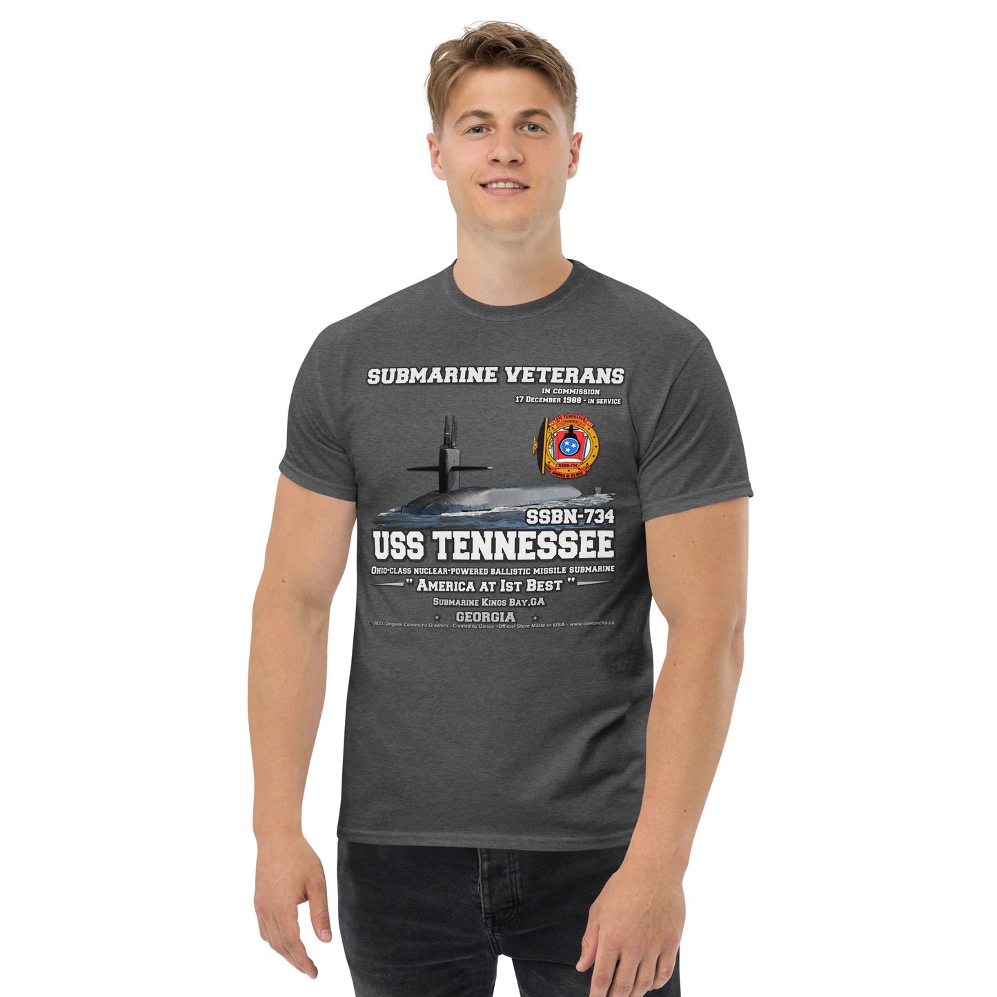 USS TENNESSEE SSN-734 Submarine t-shirt