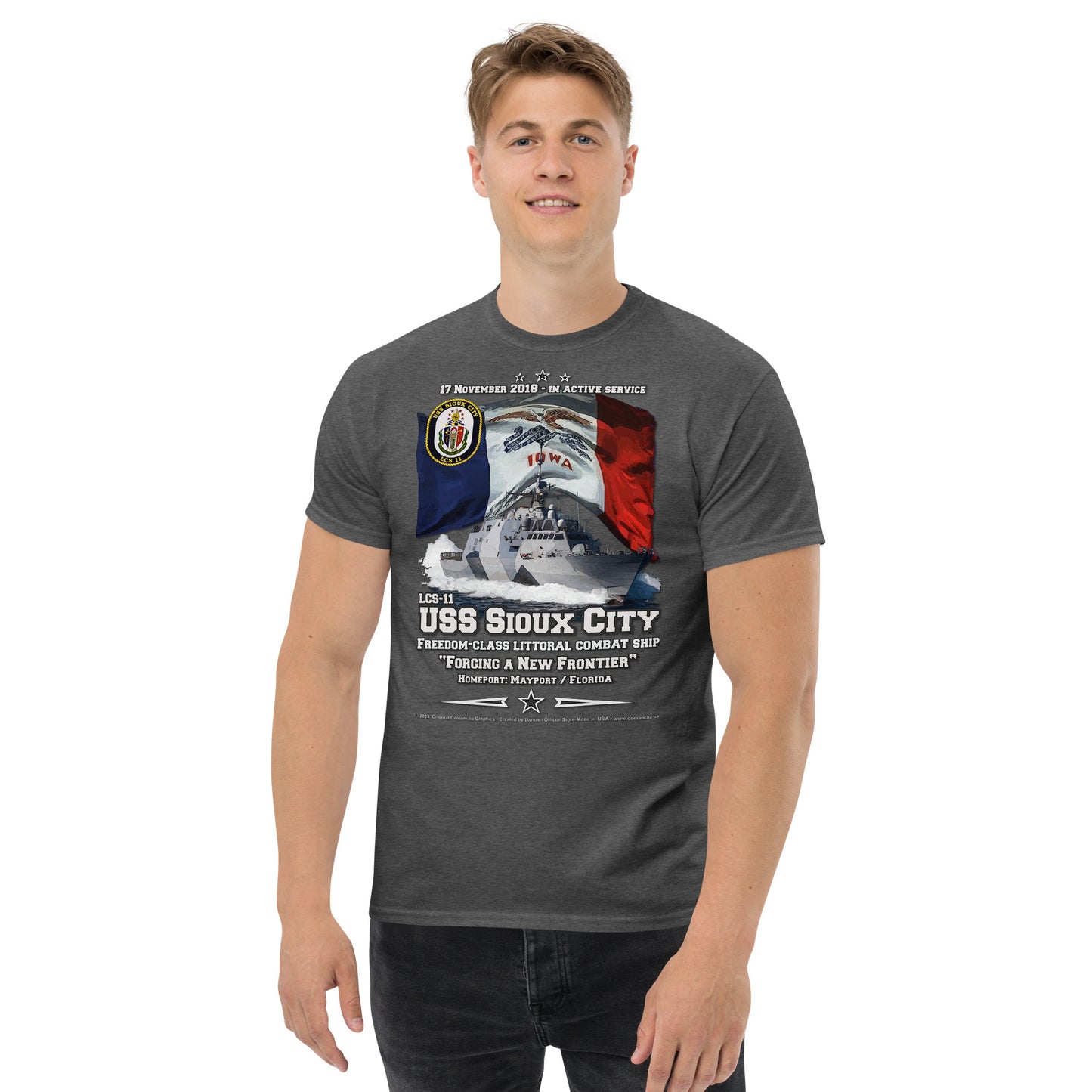 USS SIOUX CITY LCS-11 Littoral Combat Ship t-shirt