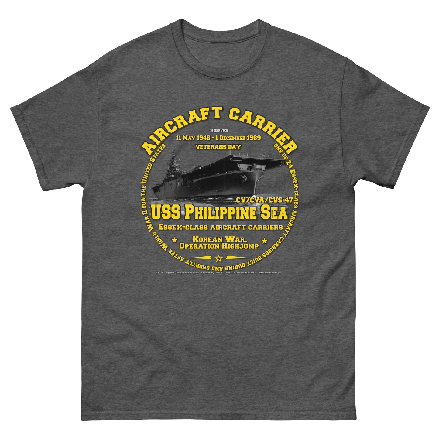 USS PHILIPPINE SEA CV-47 Aircraft Carrier T-Shirt