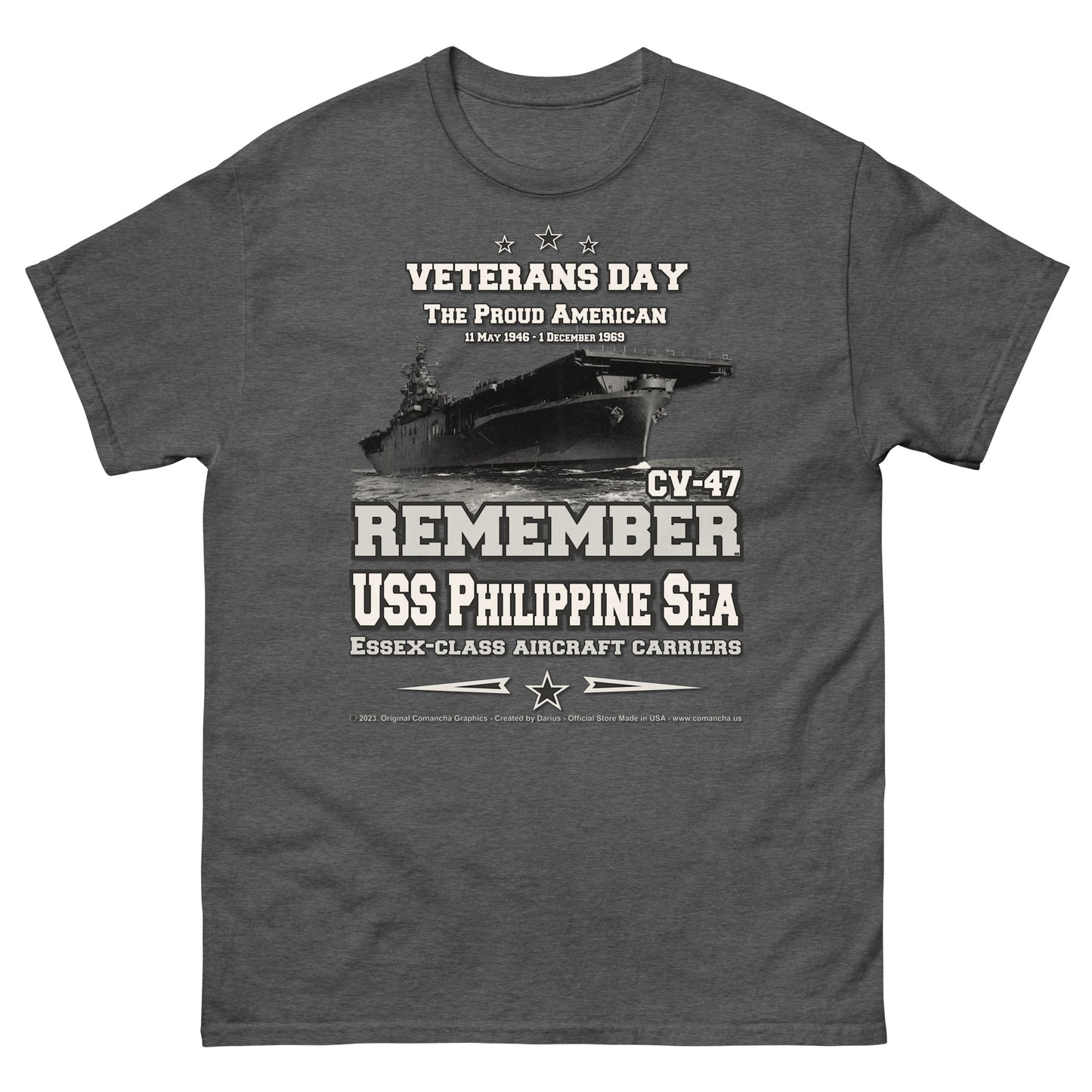 USS PHILIPPINE SEA CV-47 Aircraft Carrier T-Shirt