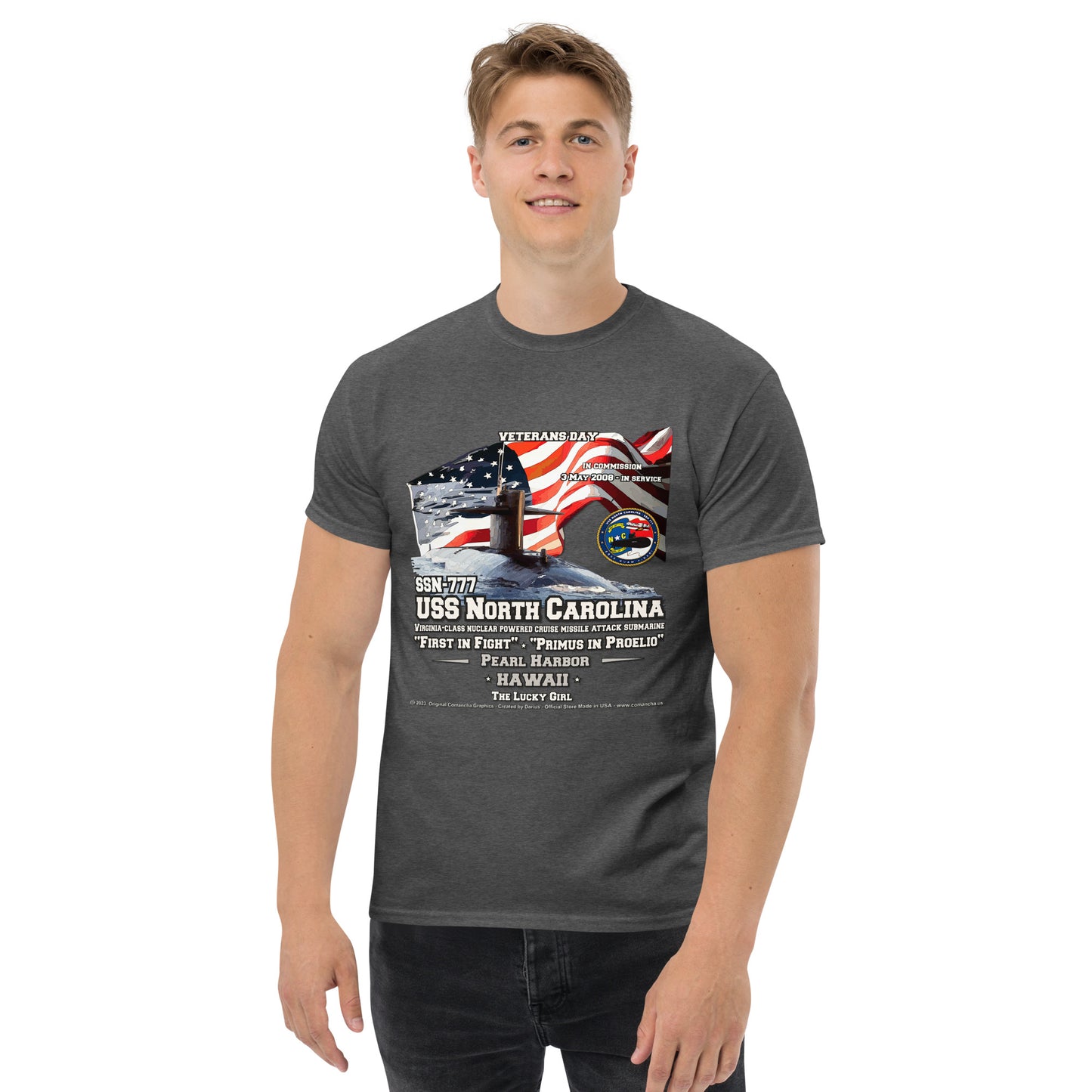 USS NORTH CAROLINA SSN-777 Submarine T-shirt
