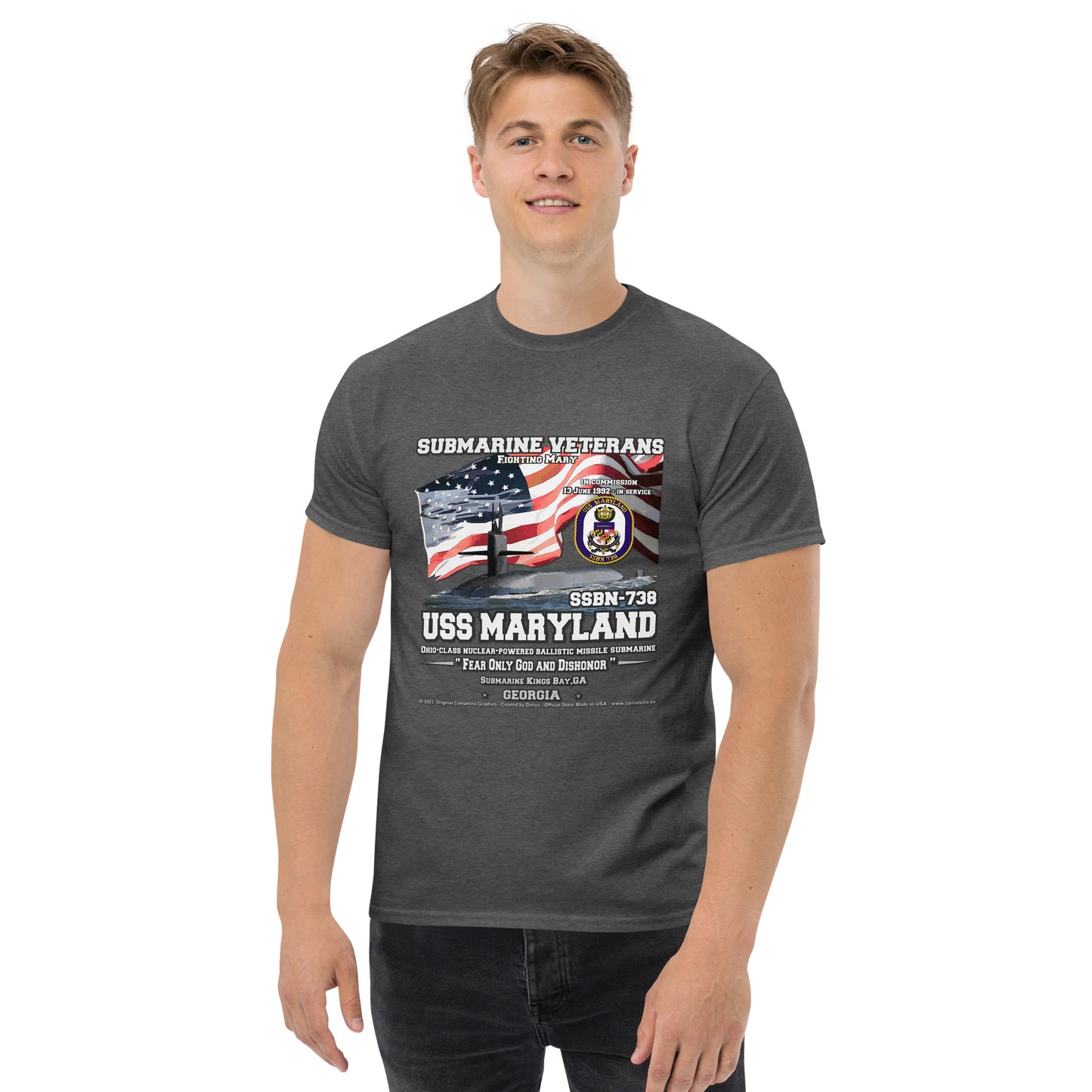 USS MARYLAND SSBN-738 Submarine T-Shirt