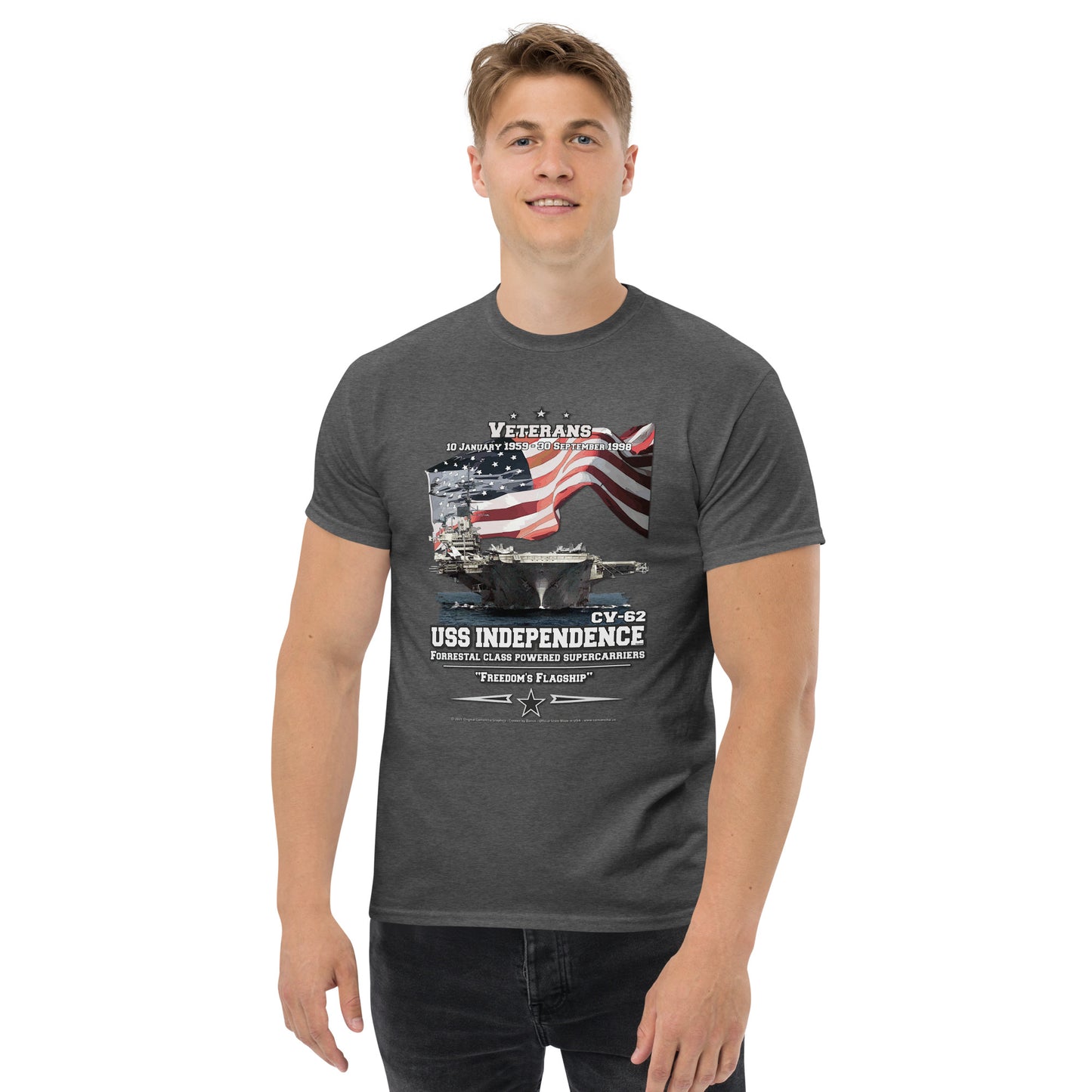 USS INDEPENDENCE CV-62 Aircraft Carrier t-shirt