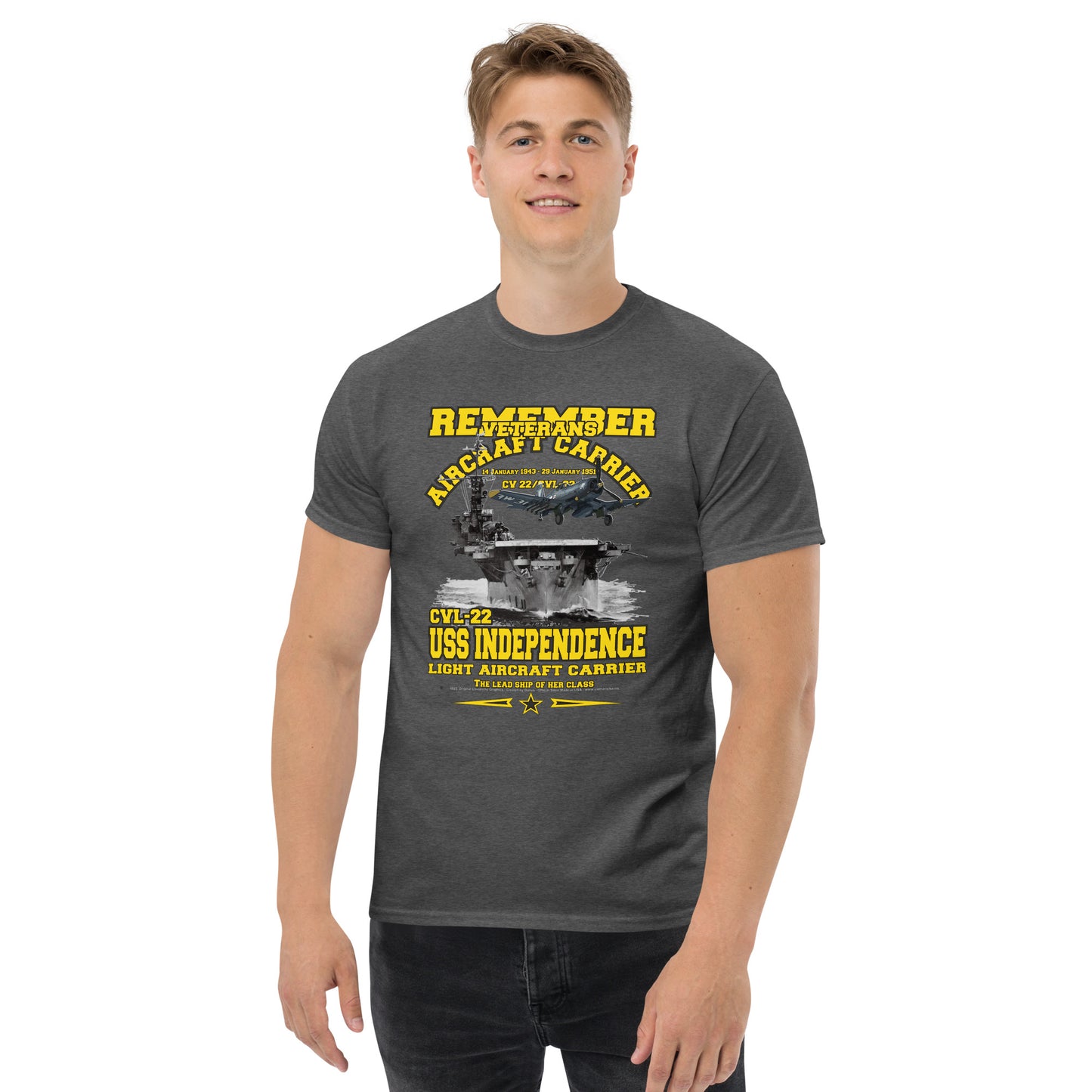 USS INDEPENDENCE CVL-22 Aircraft Carrier T-shirt