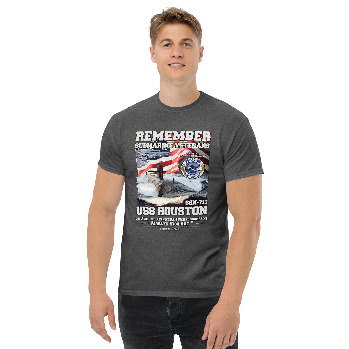 USS HOUSTON SSN-713 Submarine T-Shirt